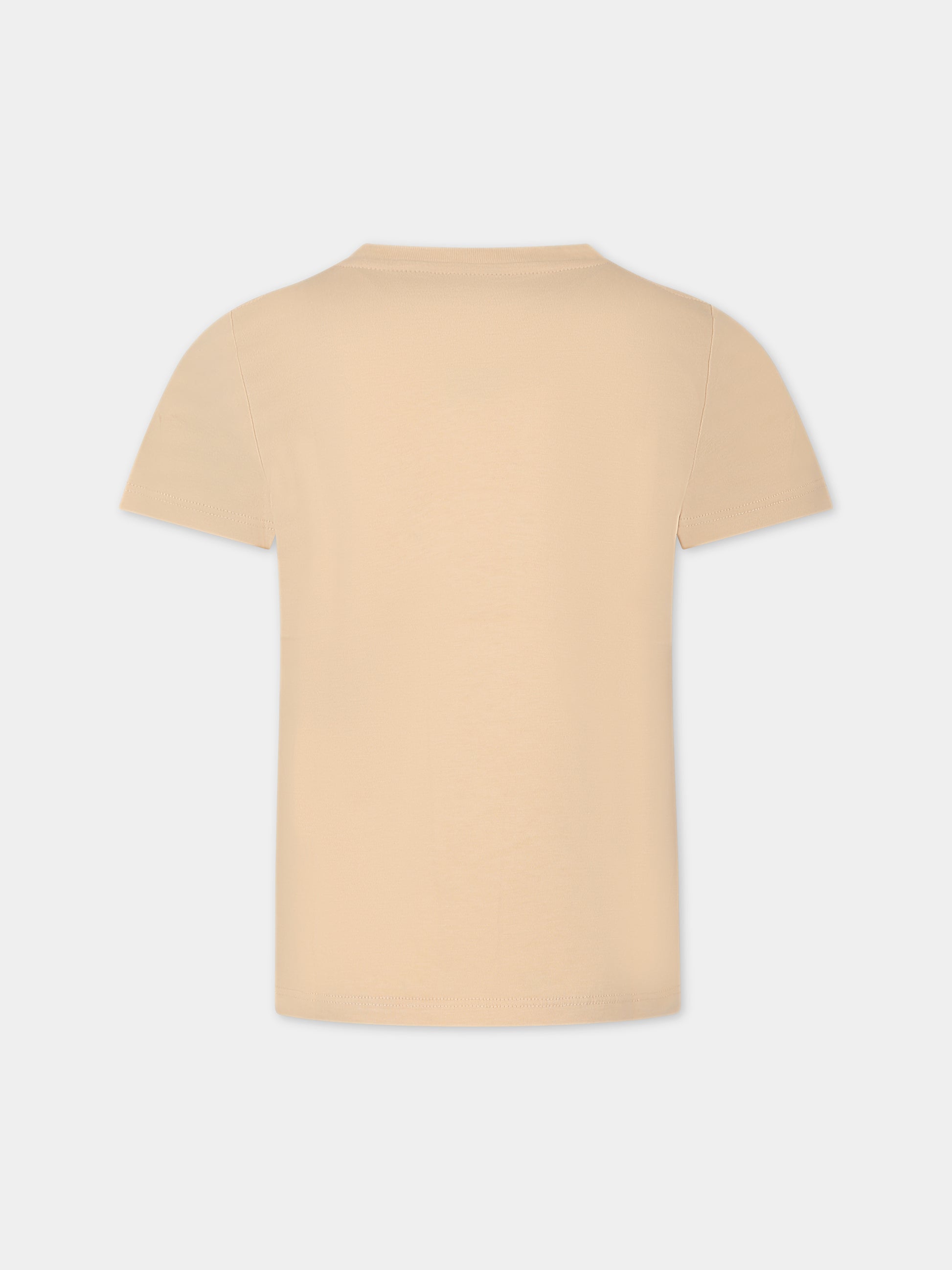 T-shirt avorio per bambini con stampa logo,Gucci Kids,547559 XJFMN 2361