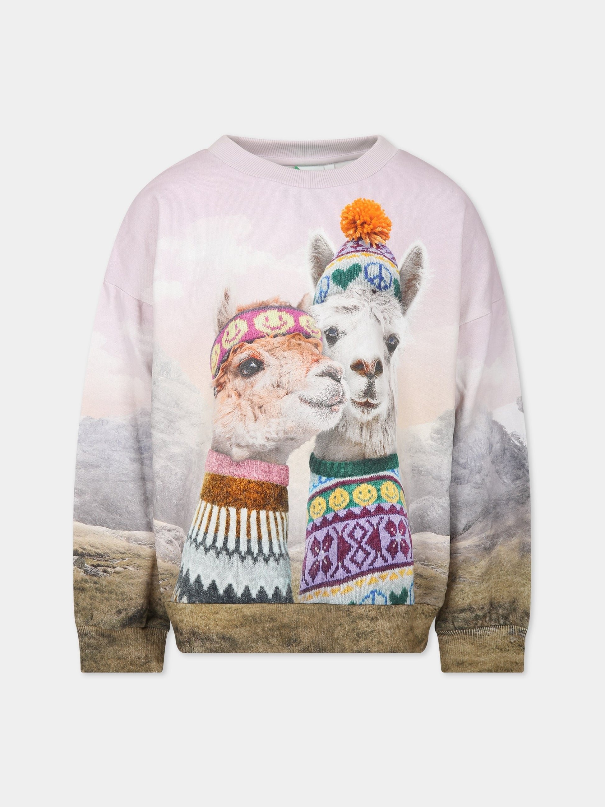 Felpa rosa per bambina con lama,Molo,2W23J218 3395