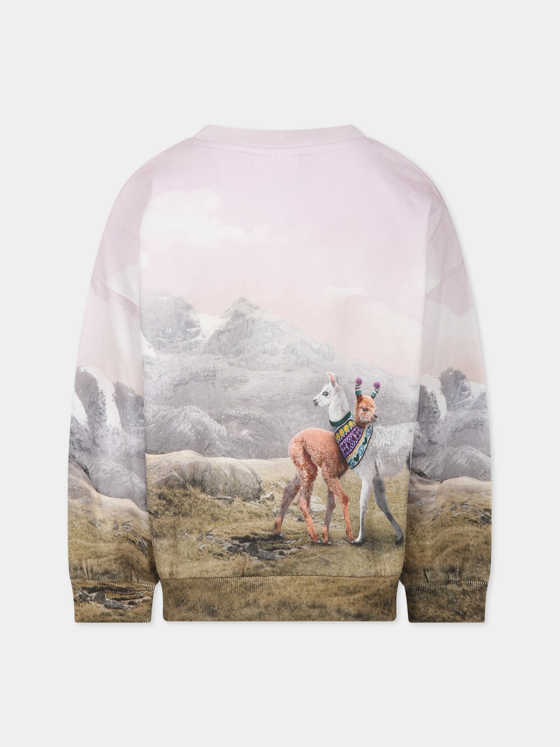 Felpa rosa per bambina con lama,Molo,2W23J218 3395