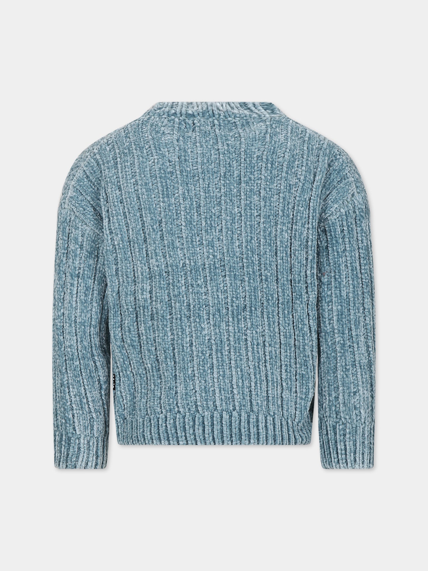 Cardigan celeste per bambina con logo,Molo,2W23K301 8771