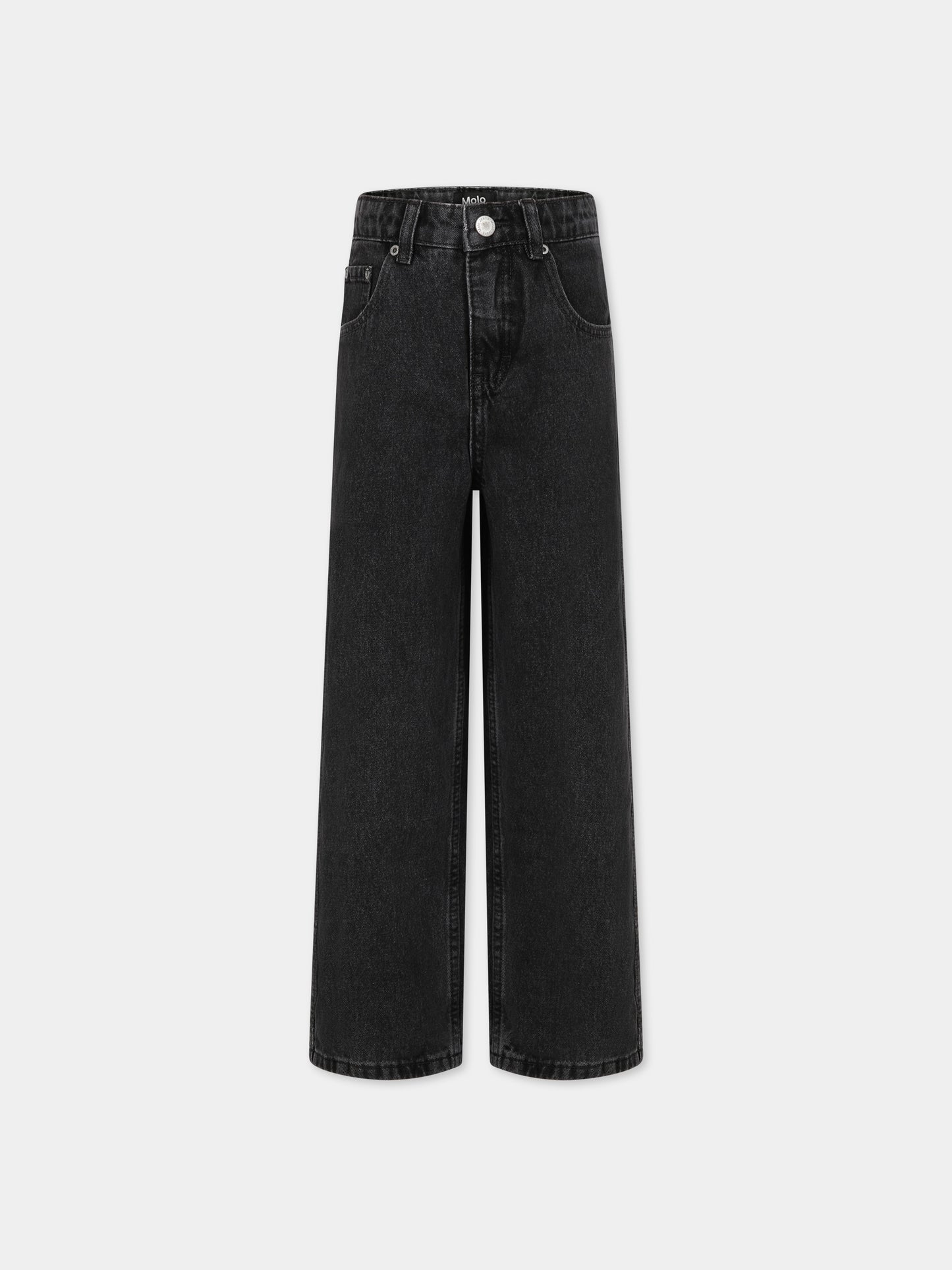 Jeans neri per bambini con logo,Molo,6W23I102 1163