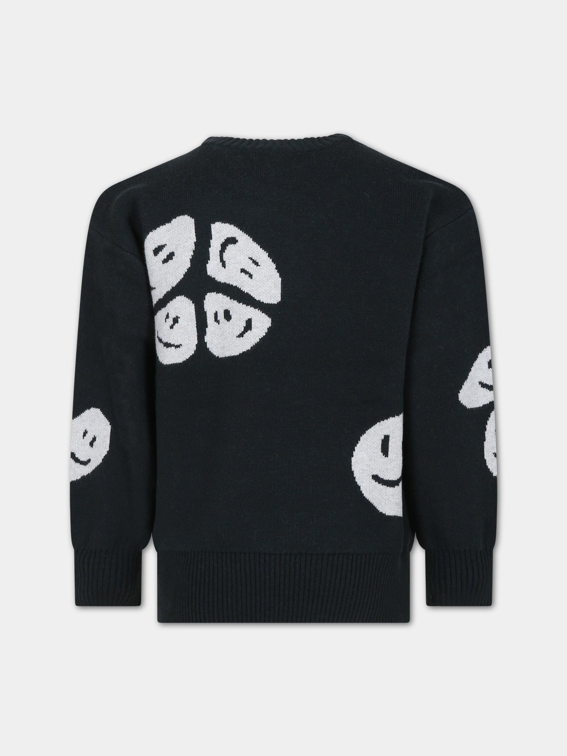 Maglione verde per bambino con smile,Molo,6W23K210 3296