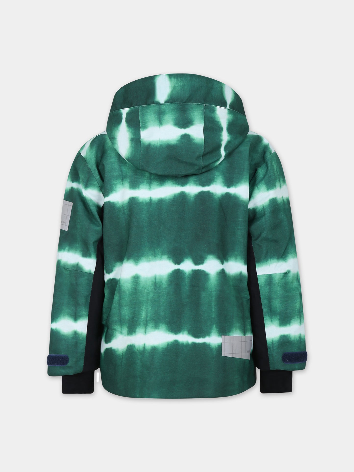 Piumino verde per bambini con logo,Molo,5W23M321 6852