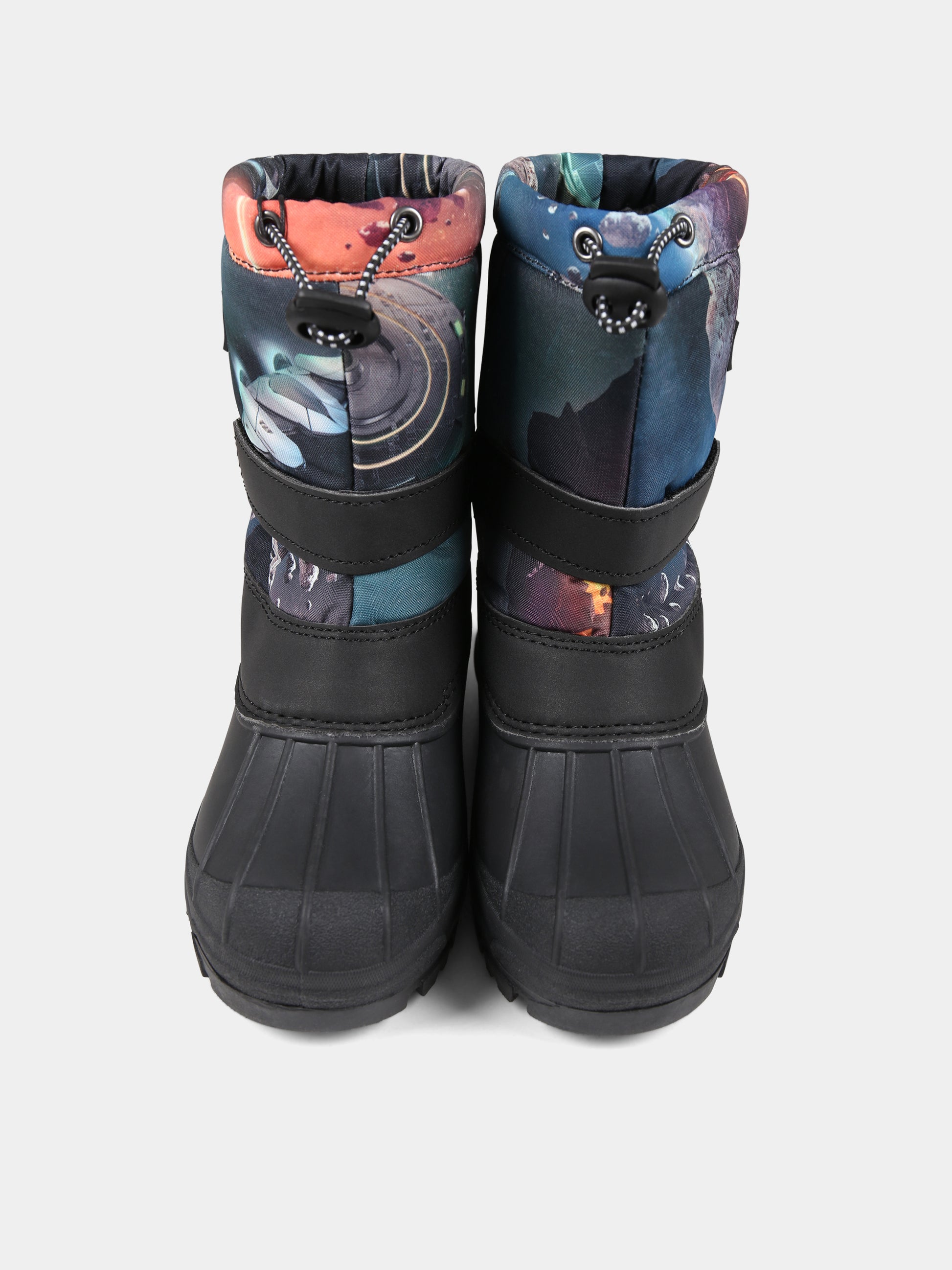 Stivali neri per bambino con stampa spazio,Molo,7W23U601 6850