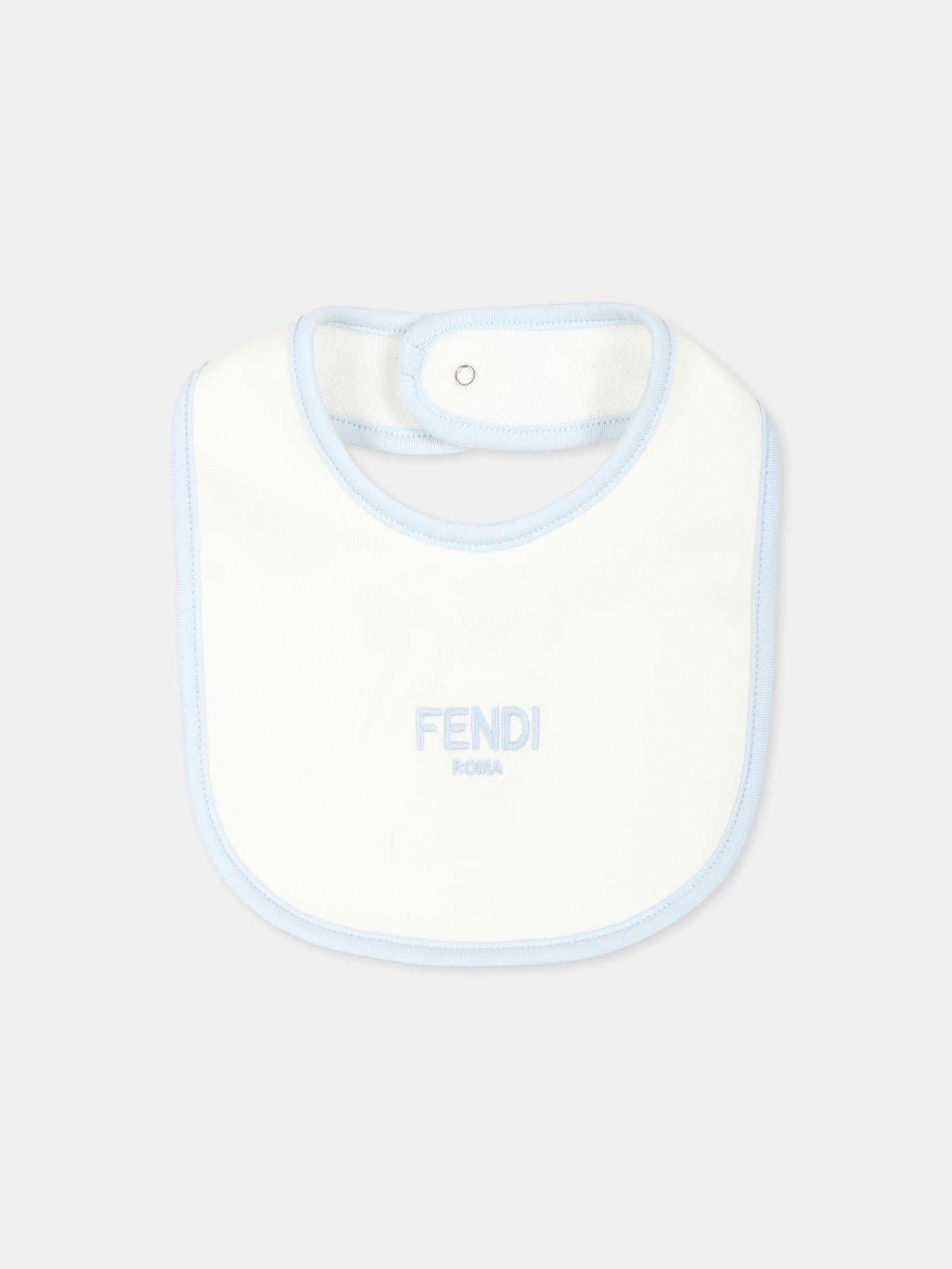 Set celeste per neonato con logo,Fendi Kids,BUK103 8RA F19J4