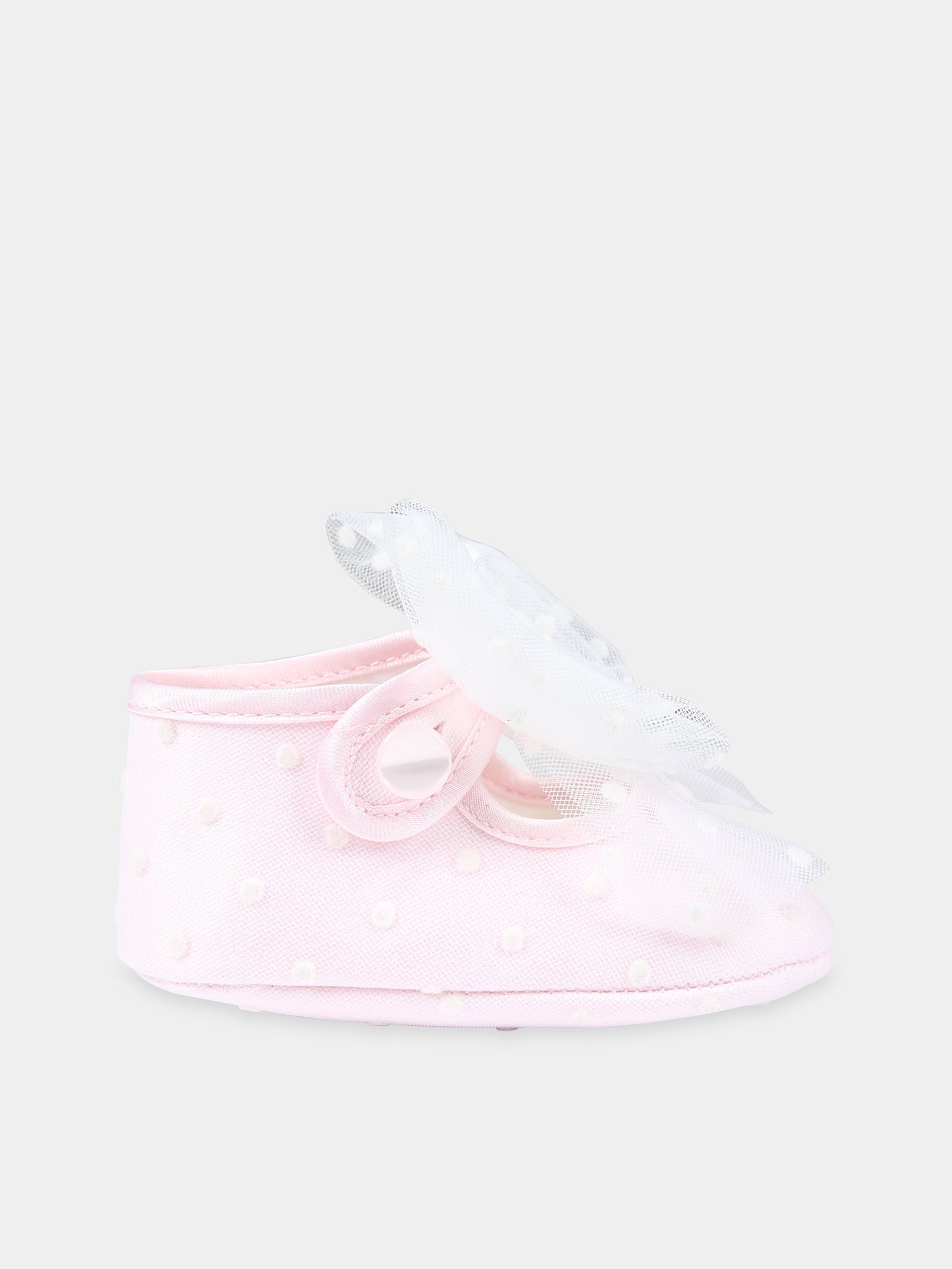 Ballerine rosa per neonata con pois,Monnalisa,39B001 2902 0191