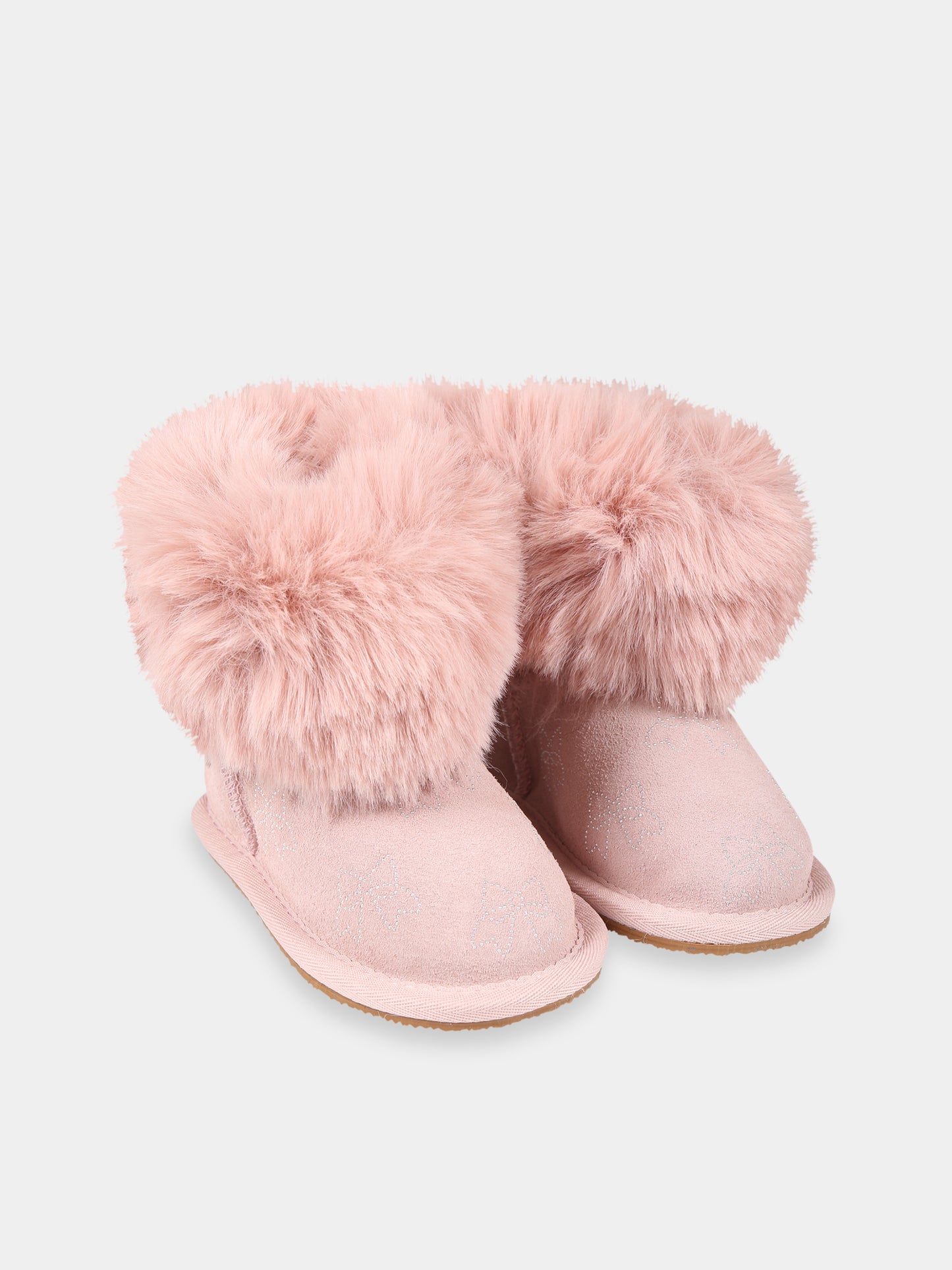 Stivali rosa per bambina con fiocchi,Monnalisa,83B006 2700 0091