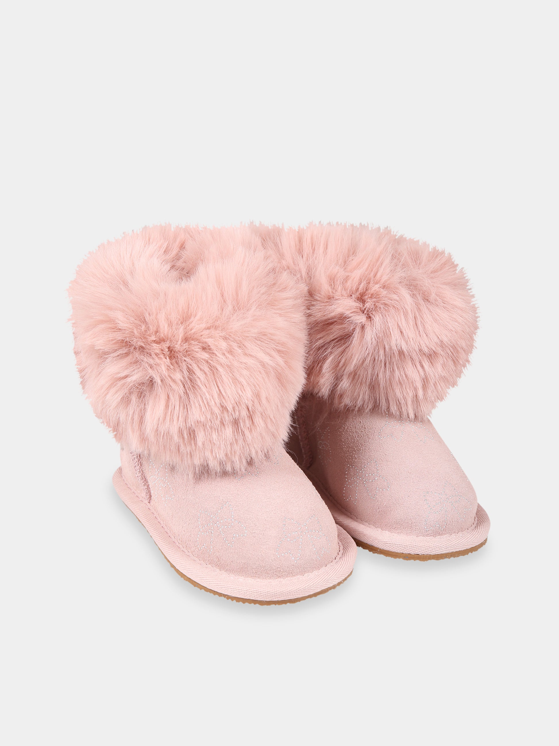 Stivali rosa per bambina con fiocchi,Monnalisa,83B006 2700 0091