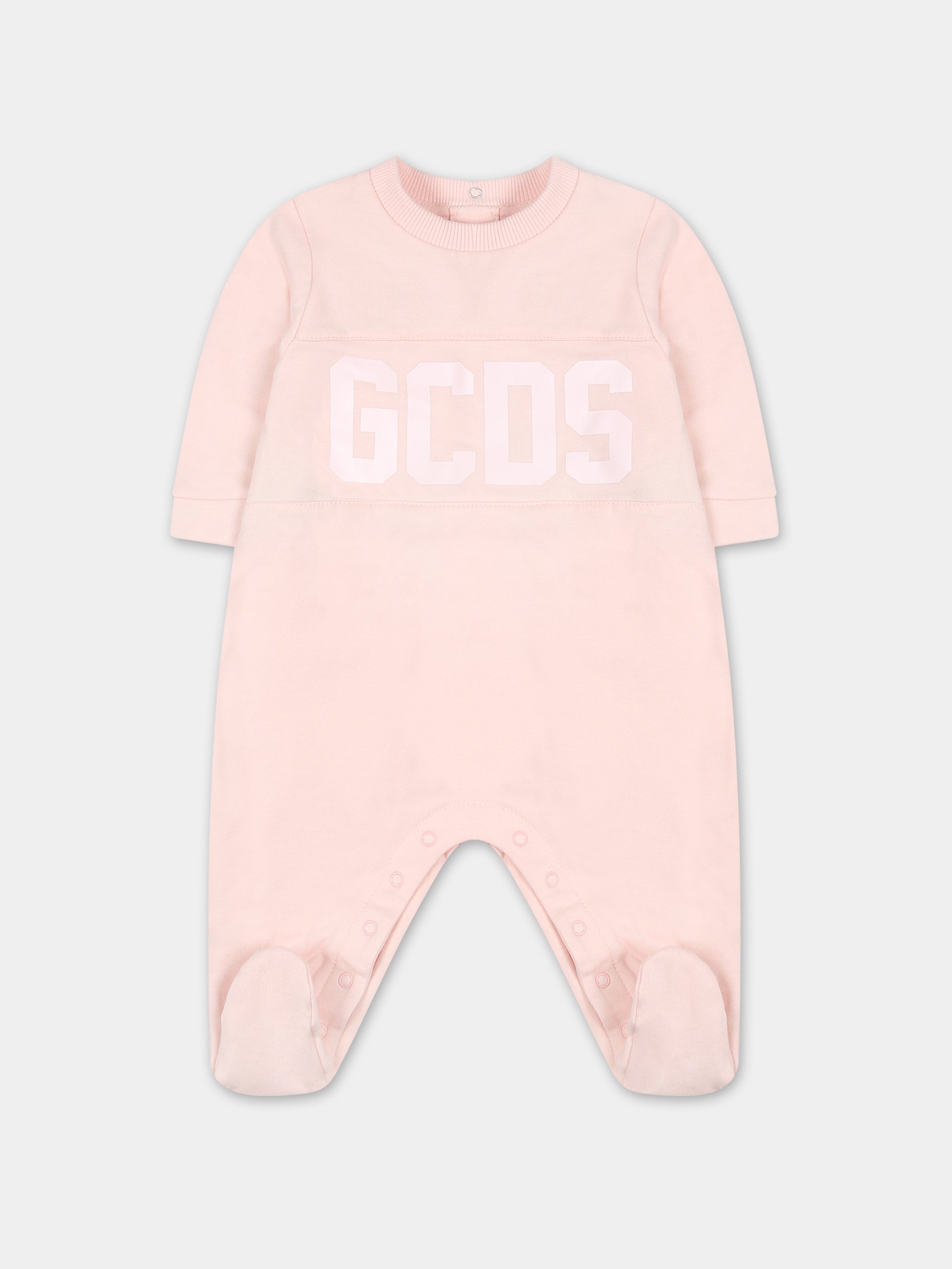 Tutina rosa per neonata con logo,Gcds Kids,GUY015 LDA26 52859