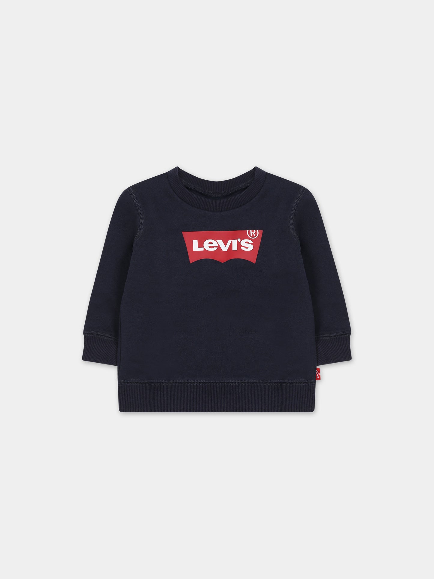 Blue sweatshirt for baby kids with logo