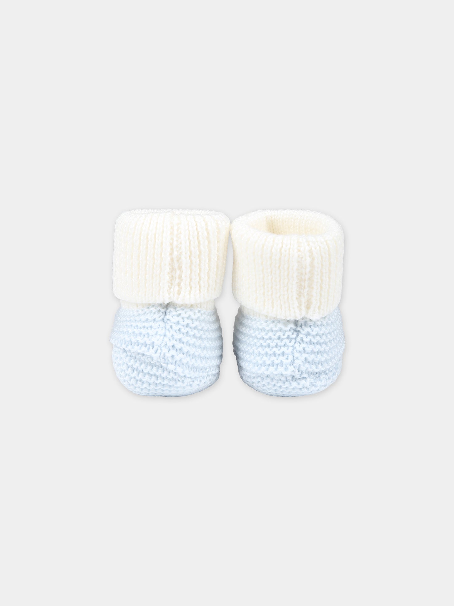 Babbucce multicolor per neonato,Little Bear,7141 LATTE/CIELO