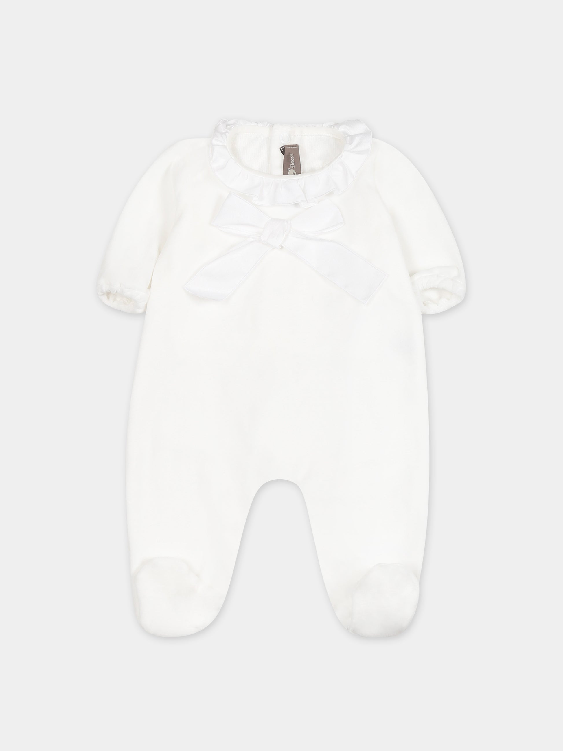 Tutina bianca per neonata,Little Bear,7035 LATTE/LATTE