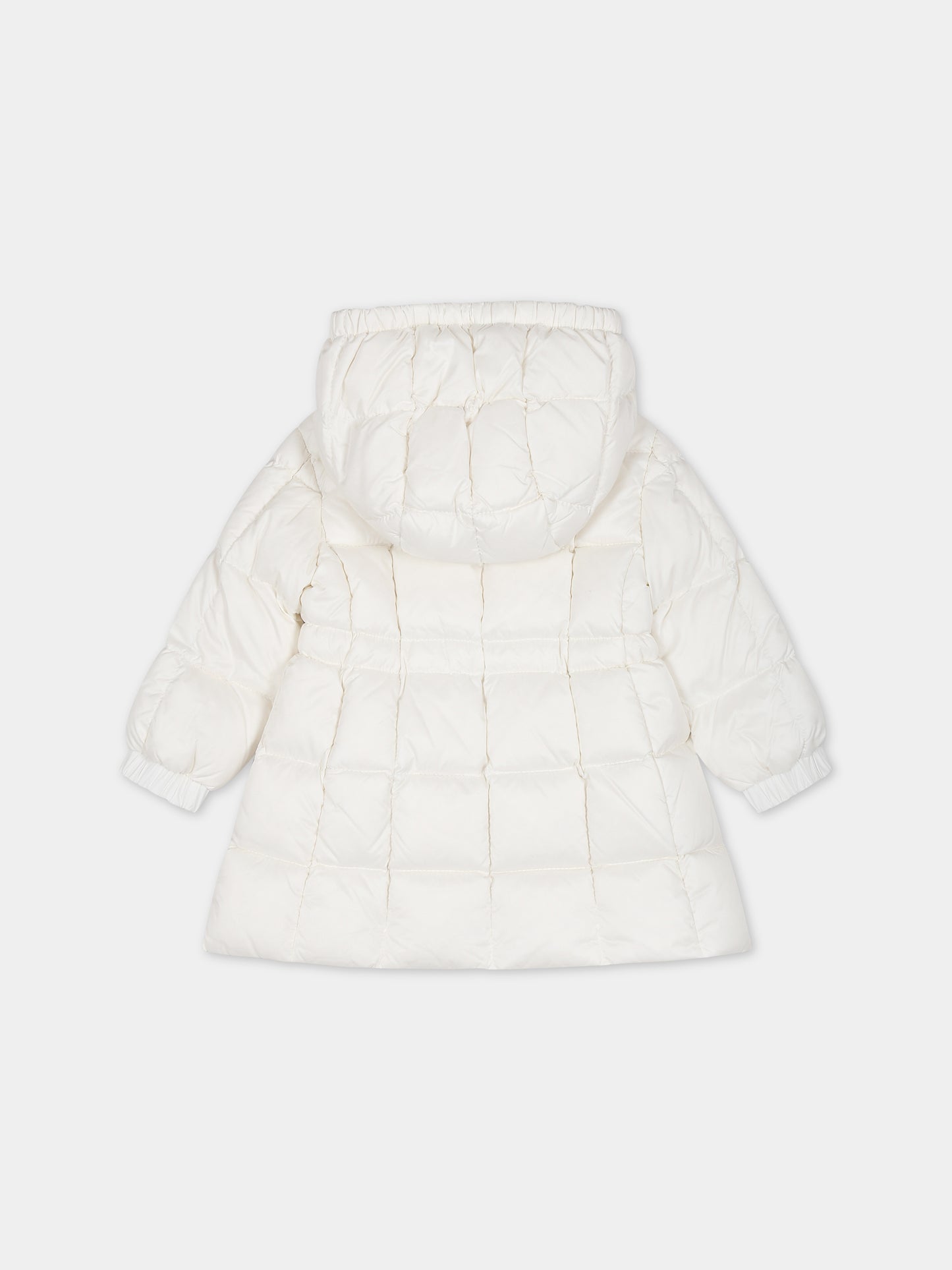 Piumino Anya bianco per neonata con logo,Moncler Kids,951 1C00004 595FE 034