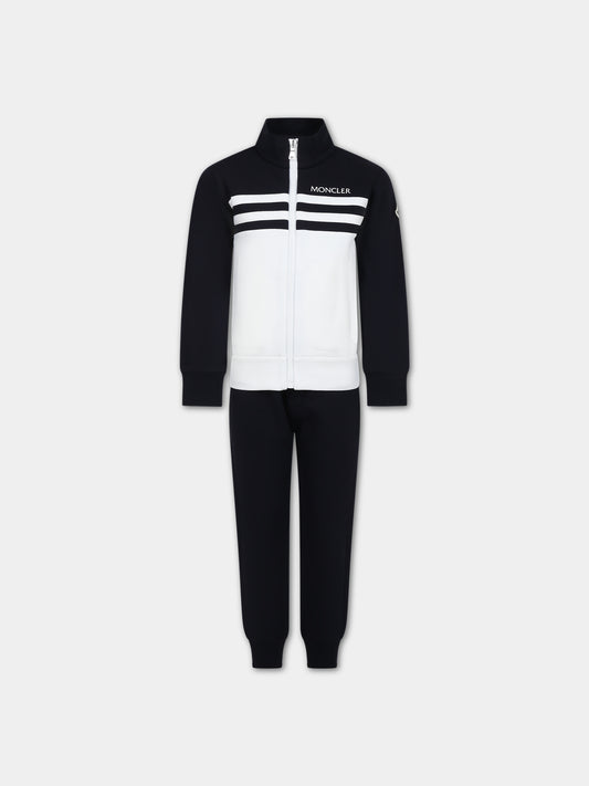 Completo blu per bambino con logo,Moncler Kids,954 8M00011 899PS F70