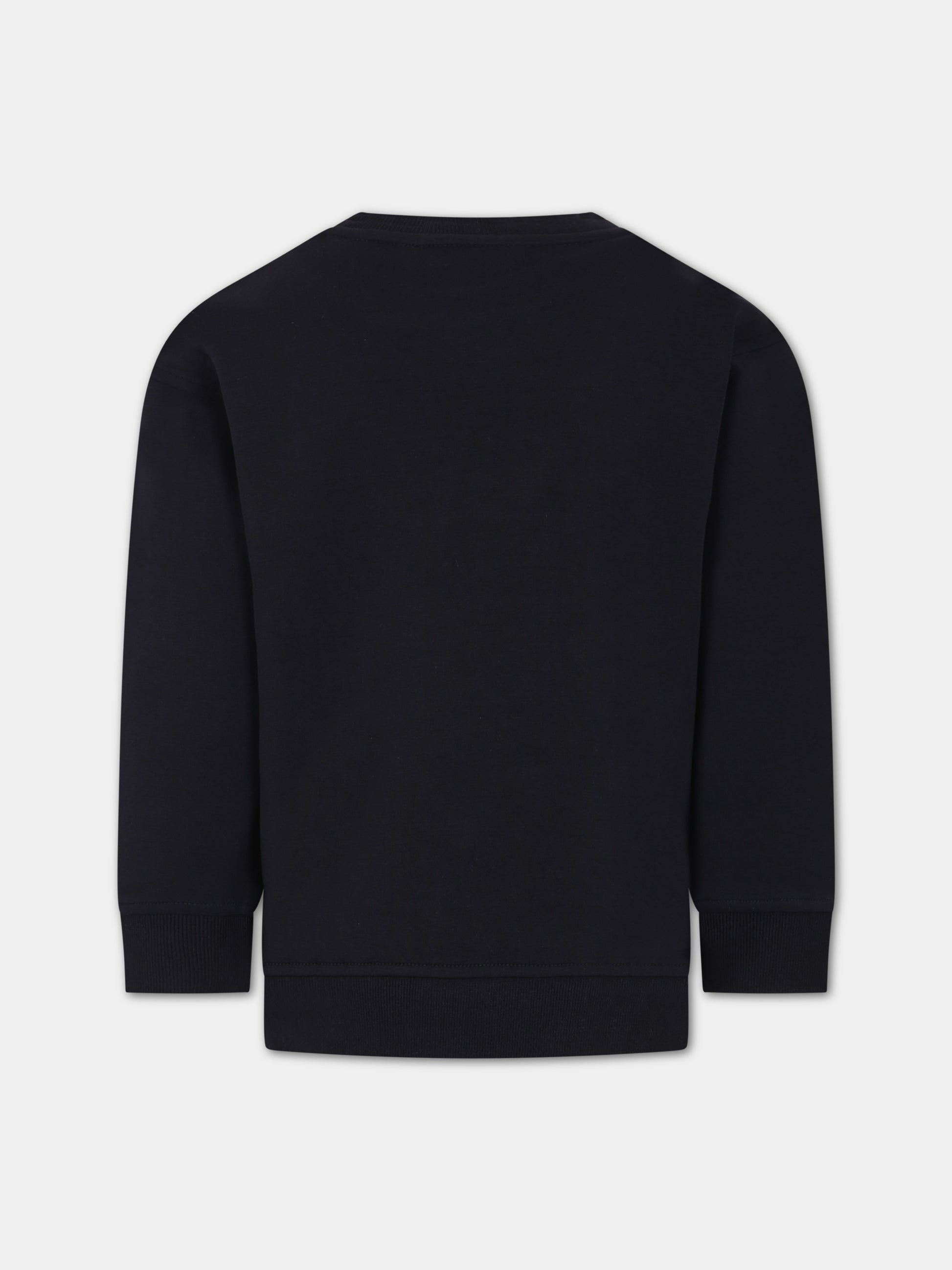 Felpa blu per bambino con logo,Armani Junior,6R4MF2 1JHSZ 09R3