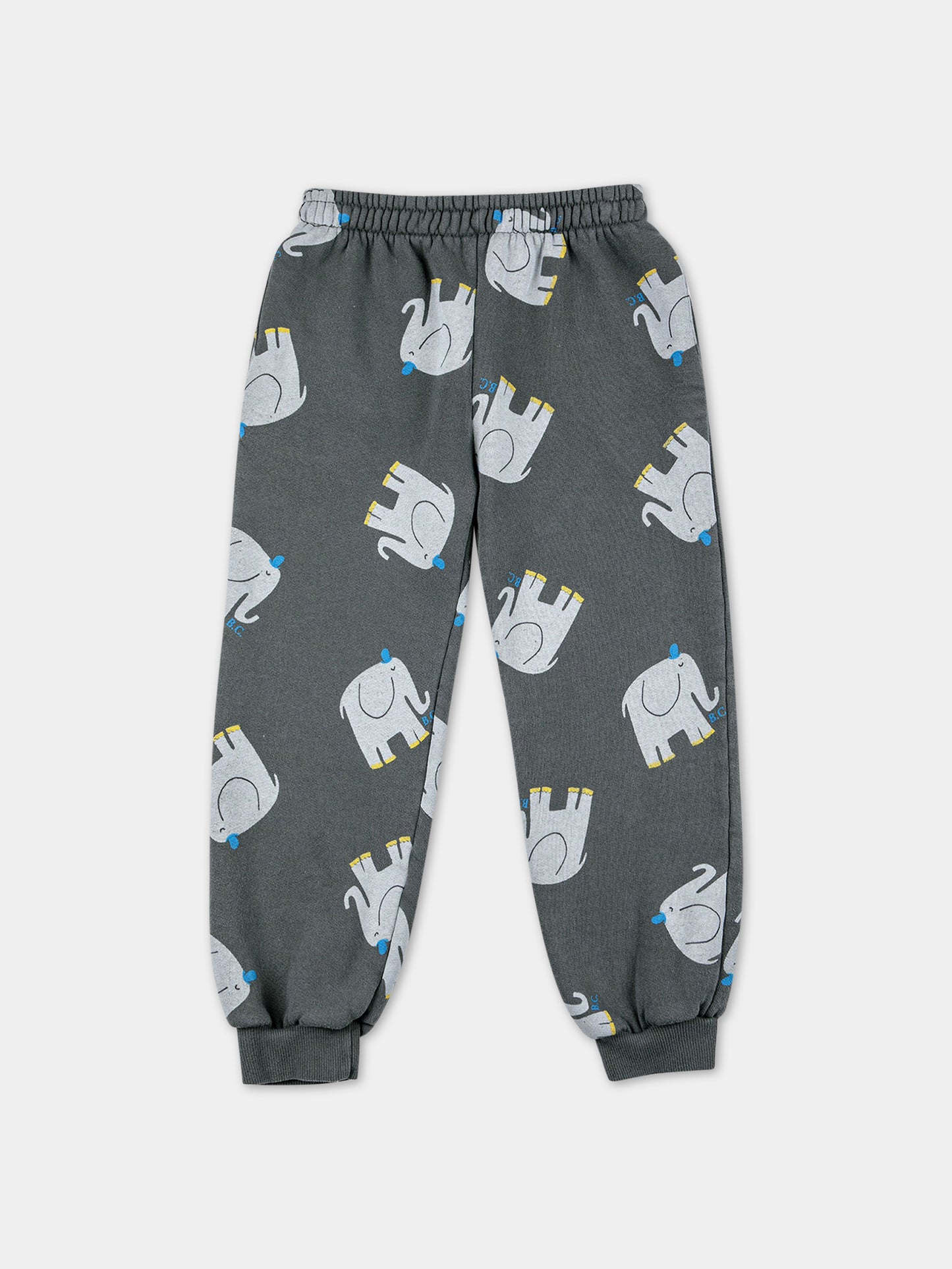 Pantalone grigio per bambino con stampa elefante,Bobo Choses,223AC067