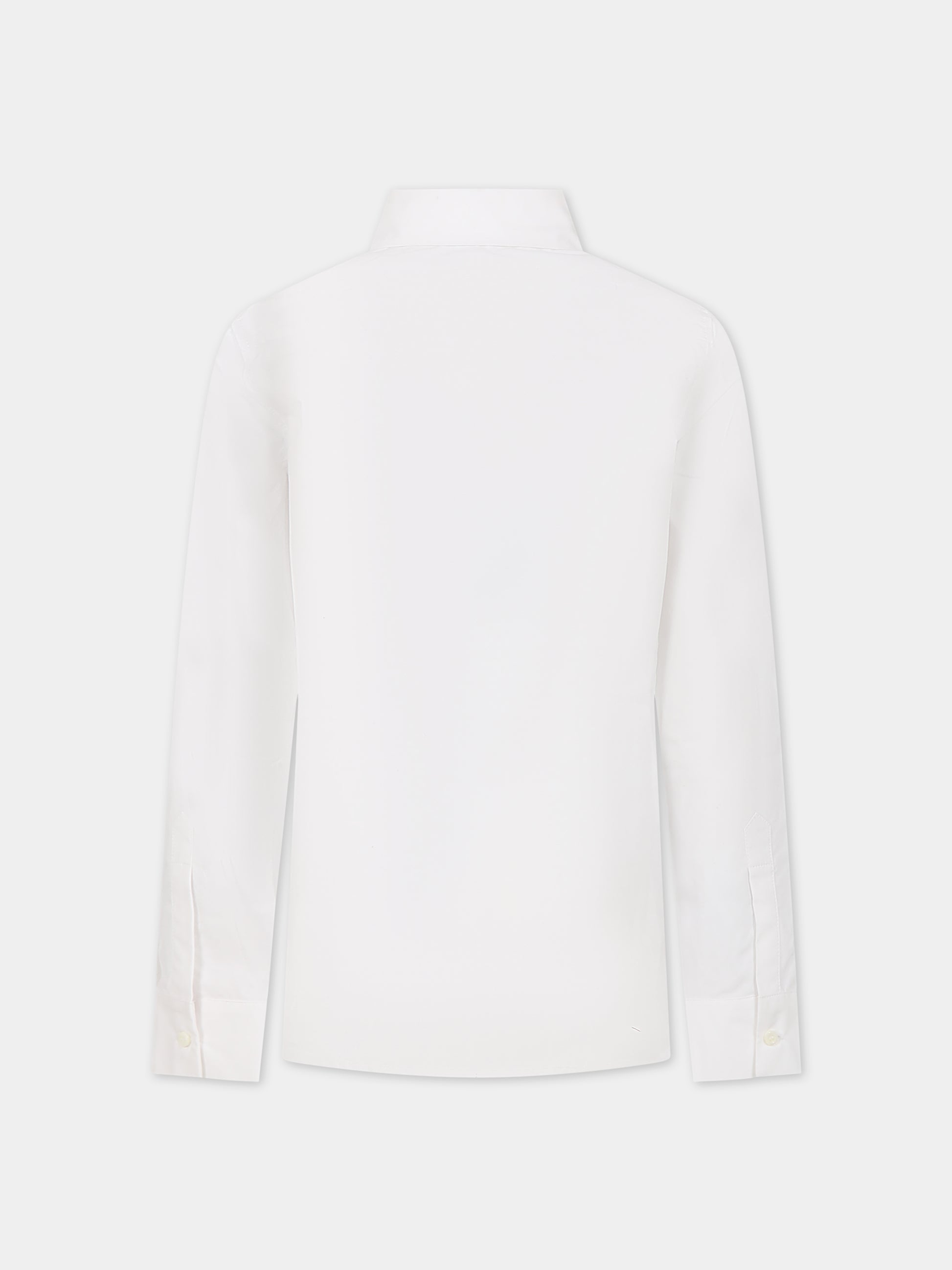 Camicia bianca per bambino con logo,Dsquared2,DQ1553 D007D DQ100