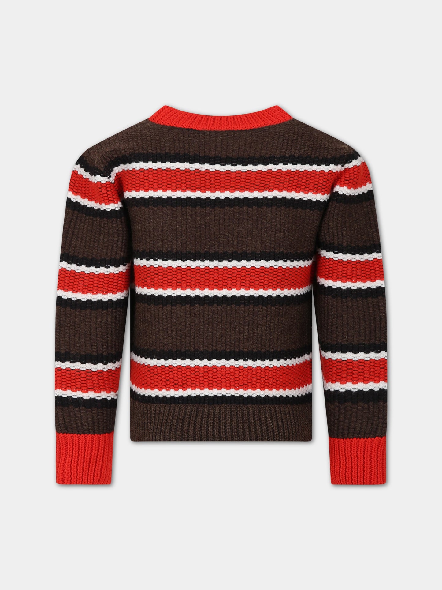 Maglione marrone per bambino con logo,Dsquared2,DQ1939 D0A57 DQ770