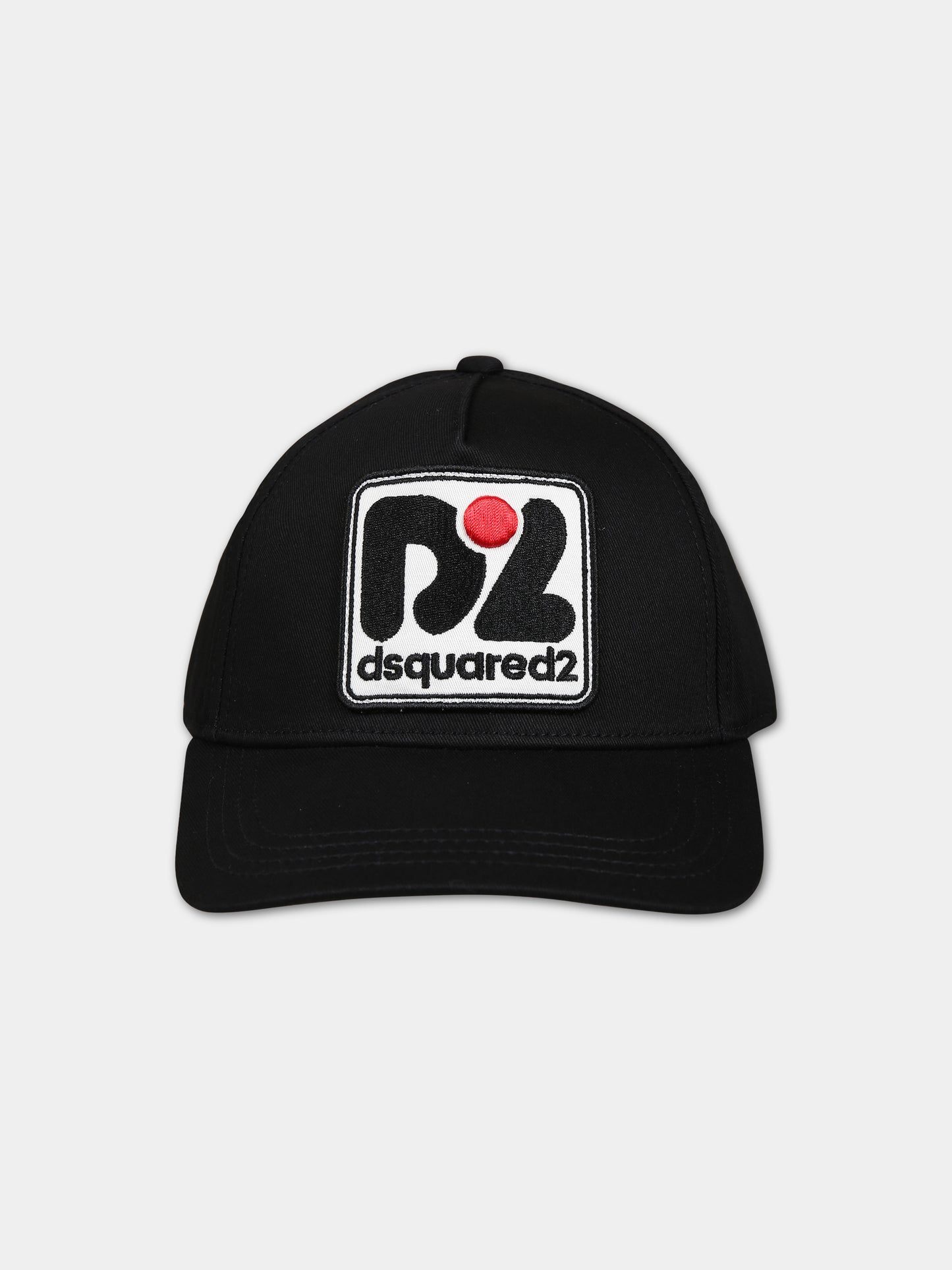 Cappello nero per bambino con logo,Dsquared2,DQ1947 D00YT DQ900