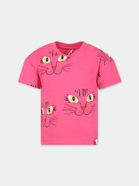 T-shirt fucsia per bambina,Mini Rodini,2372018428
