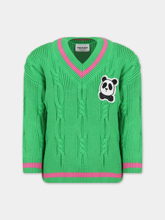 Maglione verde per bambina,Mini Rodini,2372010675