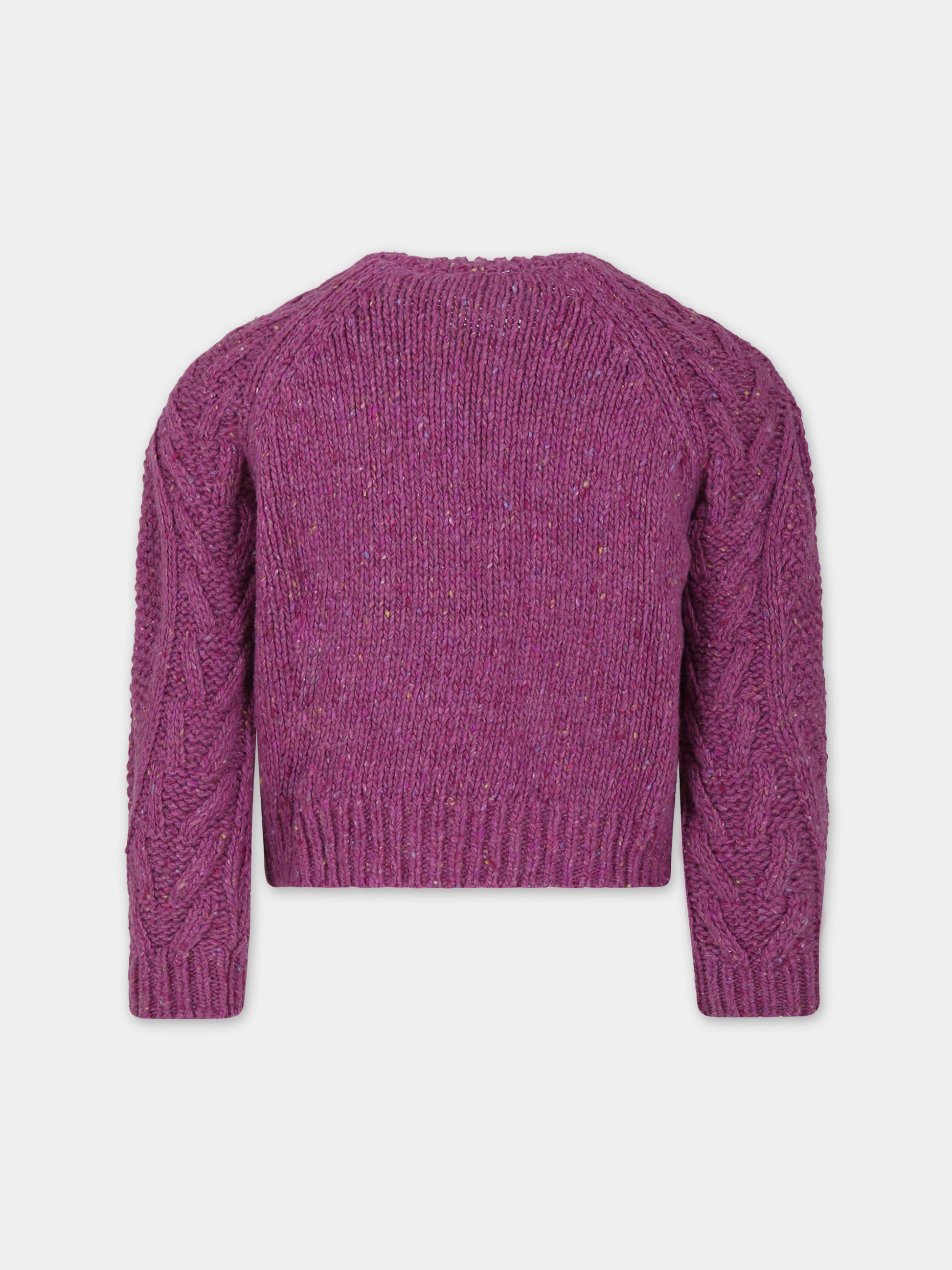 Maglione viola per bambina,The New Society,W23KKNJU8S11