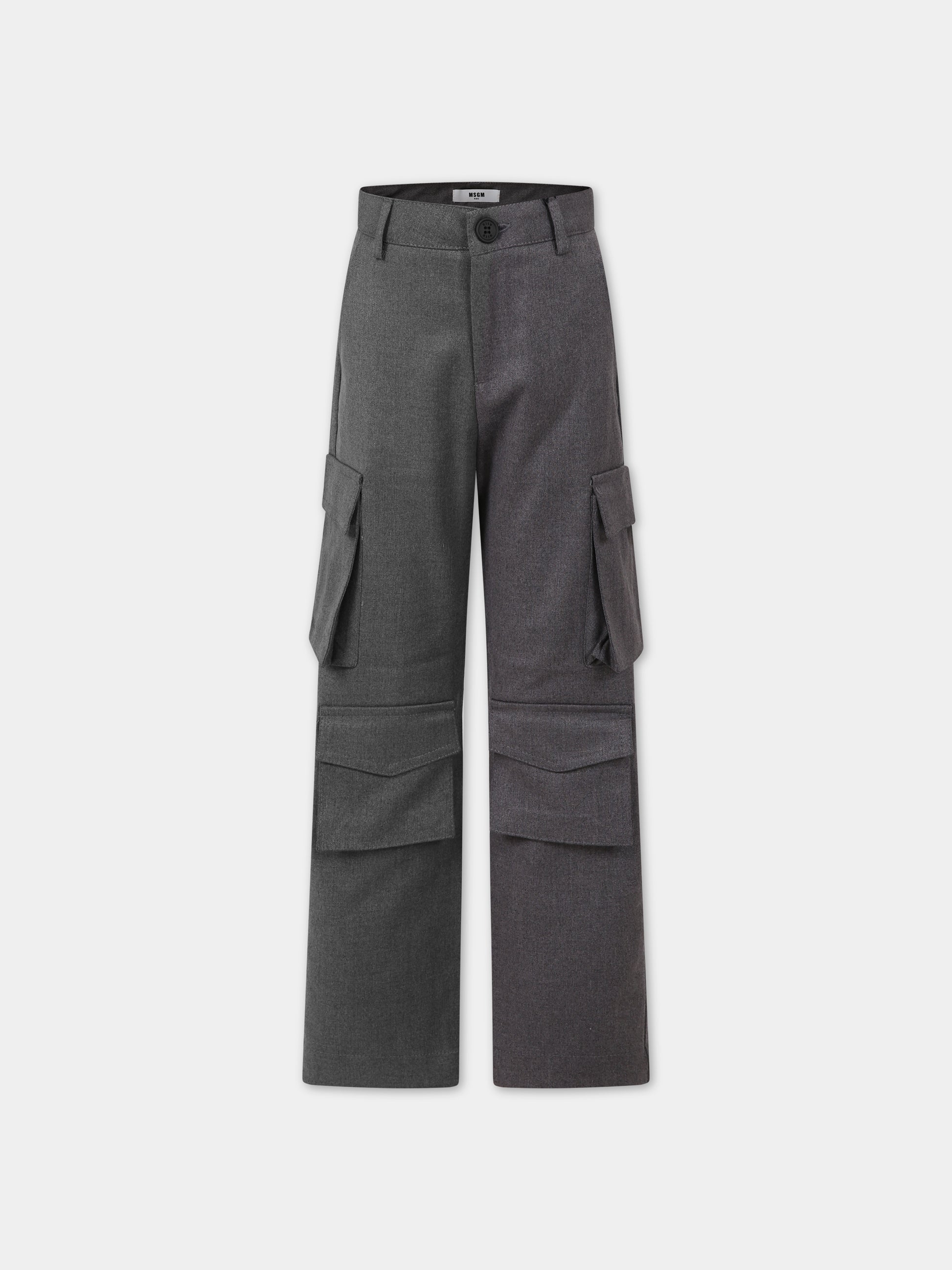 Pantaloni grigi per bambino,Msgm Kids,F3MSJBPA156 100