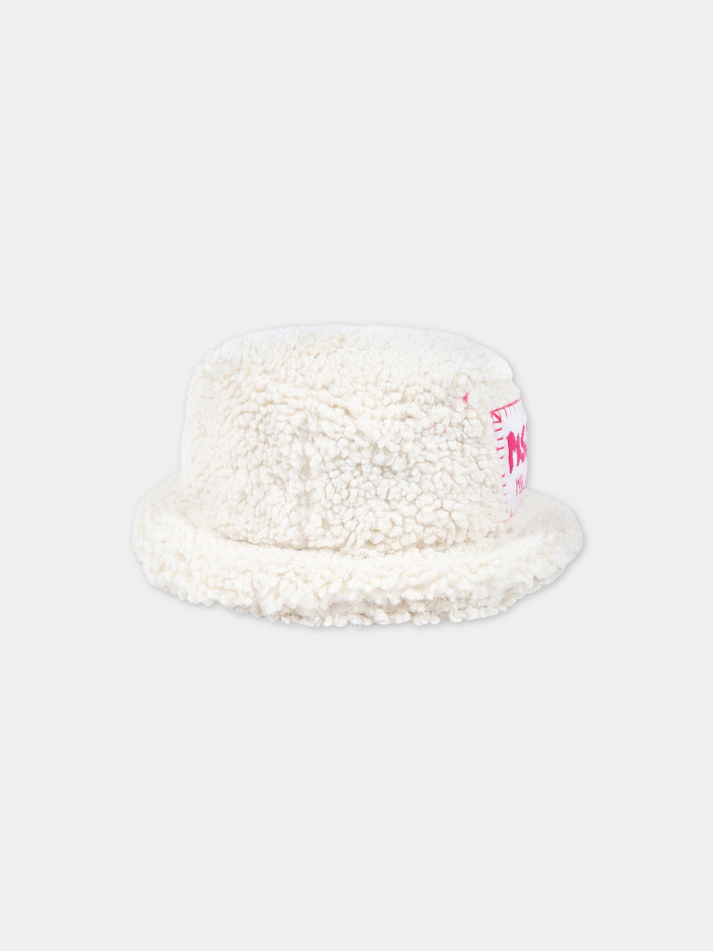 Cloche avorio per bambina con logo,Msgm Kids,F3MSJGCT059 013