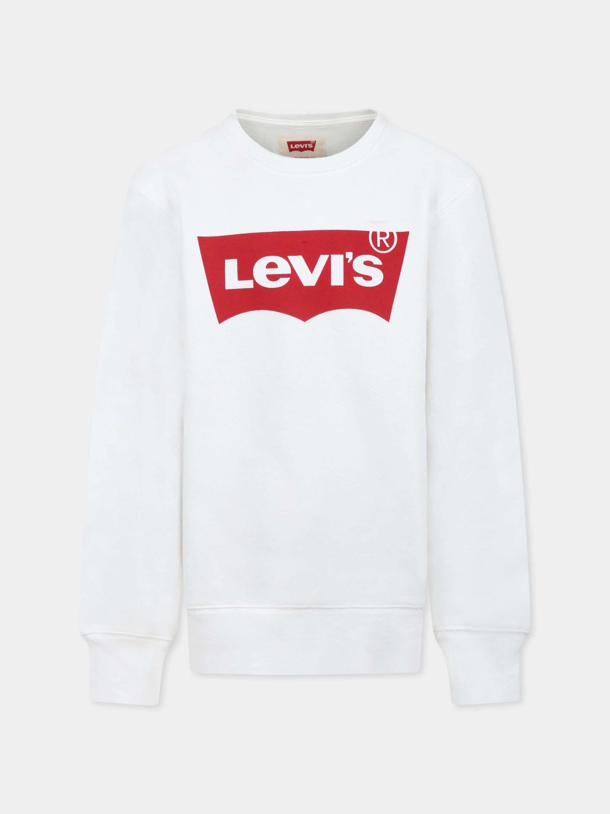 Felpa bianca per bambini con logo,Levi's Kids,9E9079 W43