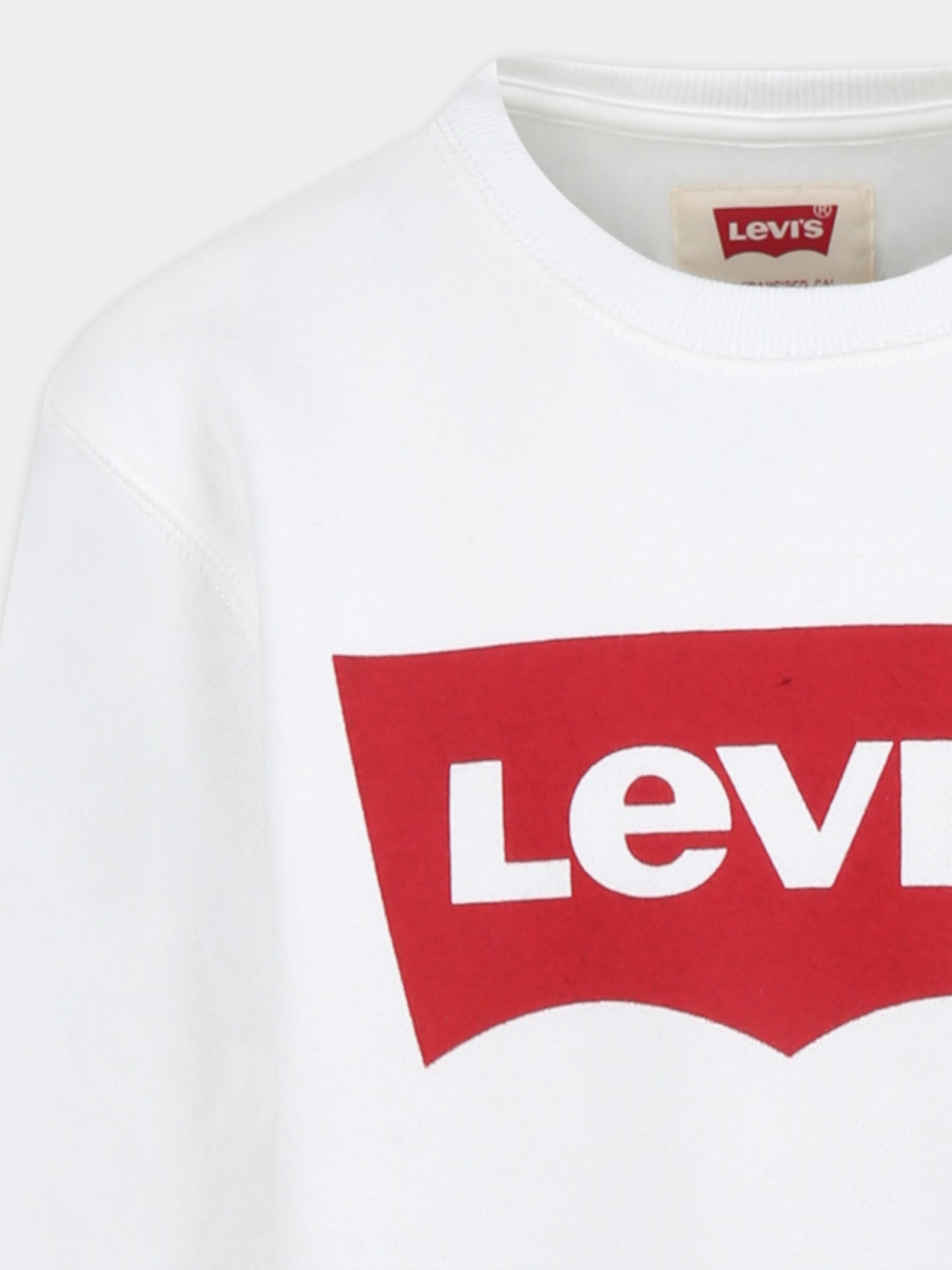 Felpa bianca per bambini con logo,Levi's Kids,9E9079 W43