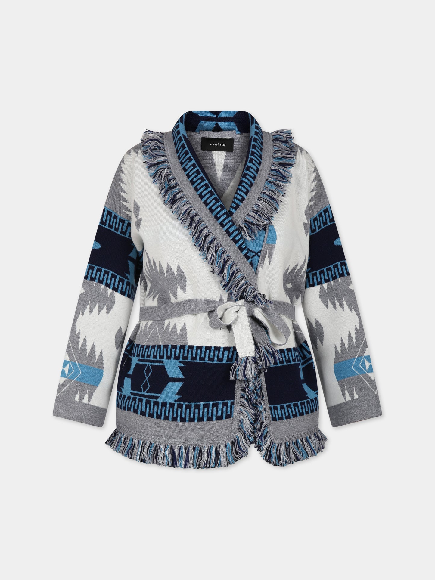 Cardigan grigio per bambini,Alanui,LGHB002F23KNI0010208