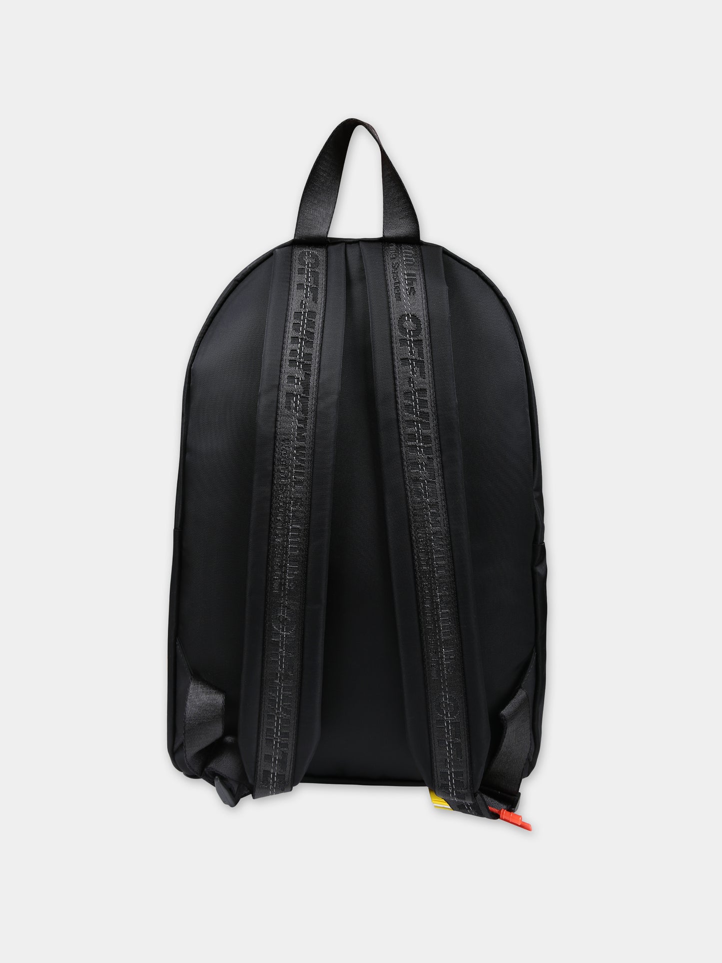 Zaino nero per bambini con logo,Off White,OBNB001F23FAB0061001