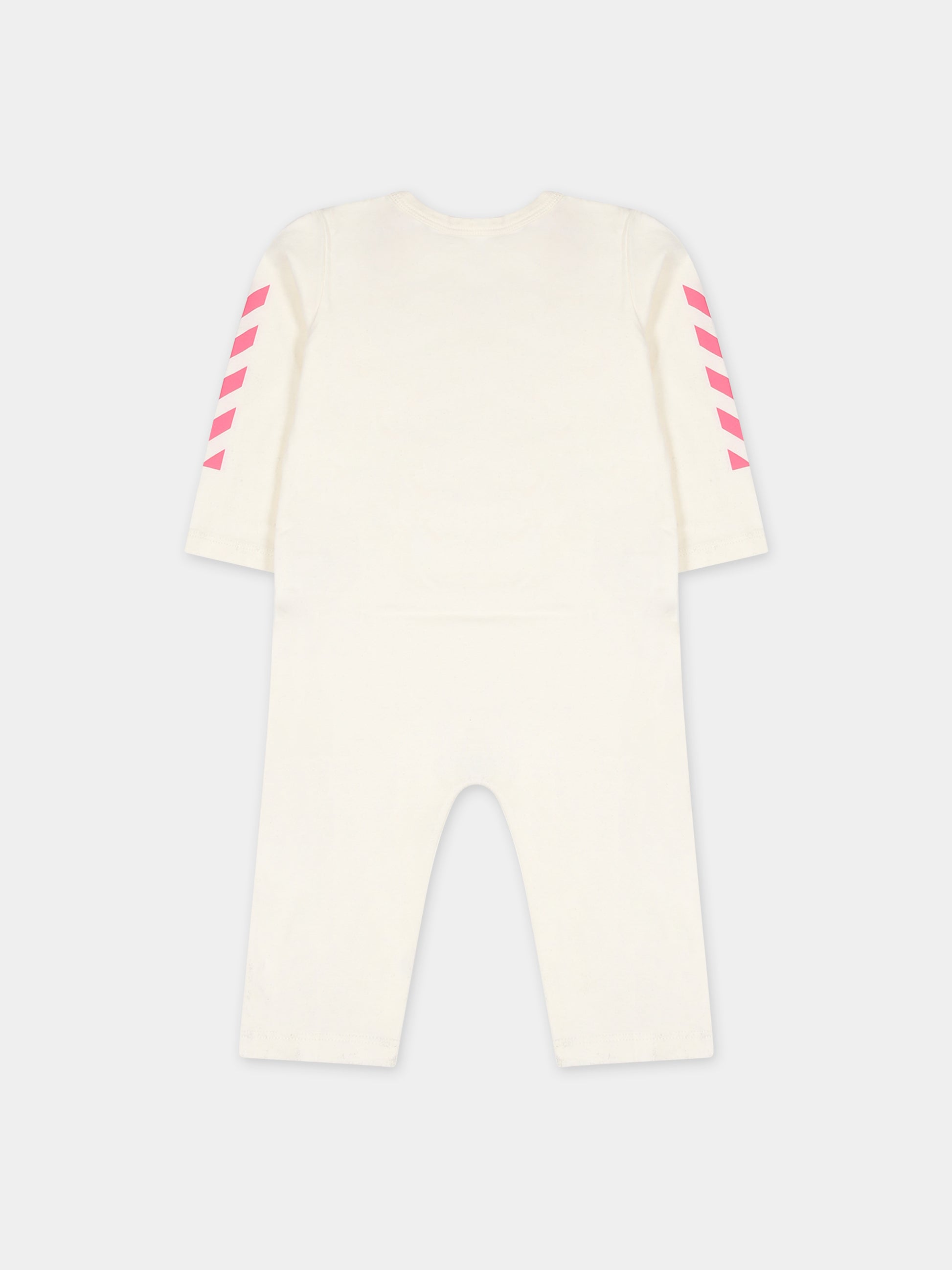 Tutina bianca per neonata con logo,Off White,OGXG001F23JER0010332