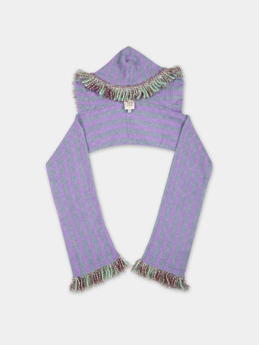 Berretto viola per bambina,Caffe' D'orzo,ZT0B27 Q0014 522