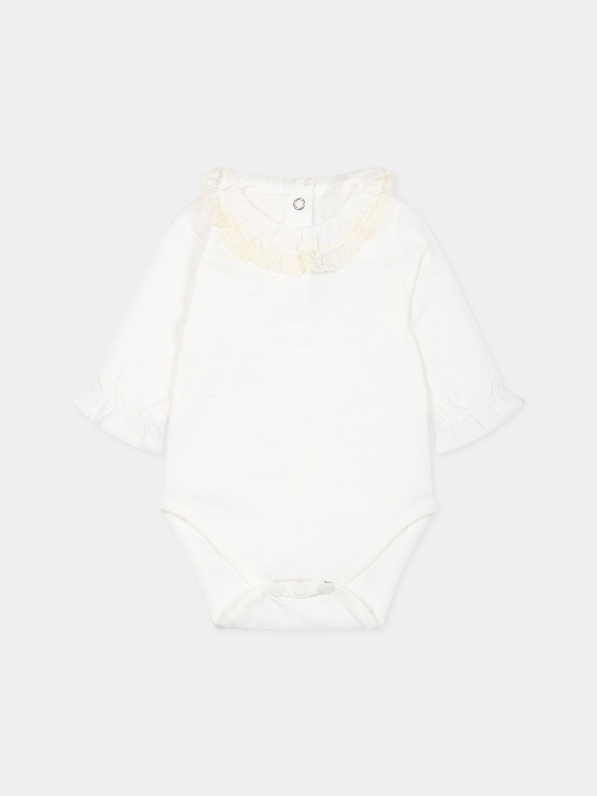 Body avorio per neonata con ricamo,Tartine Et Chocolat,TX11021-13