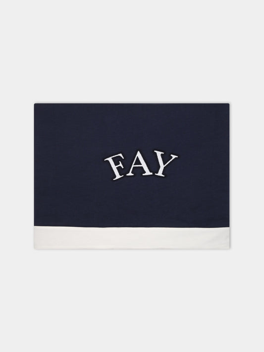 Coperta blu per neonato con logo,Fay Kids,FT0587 Z0761 667