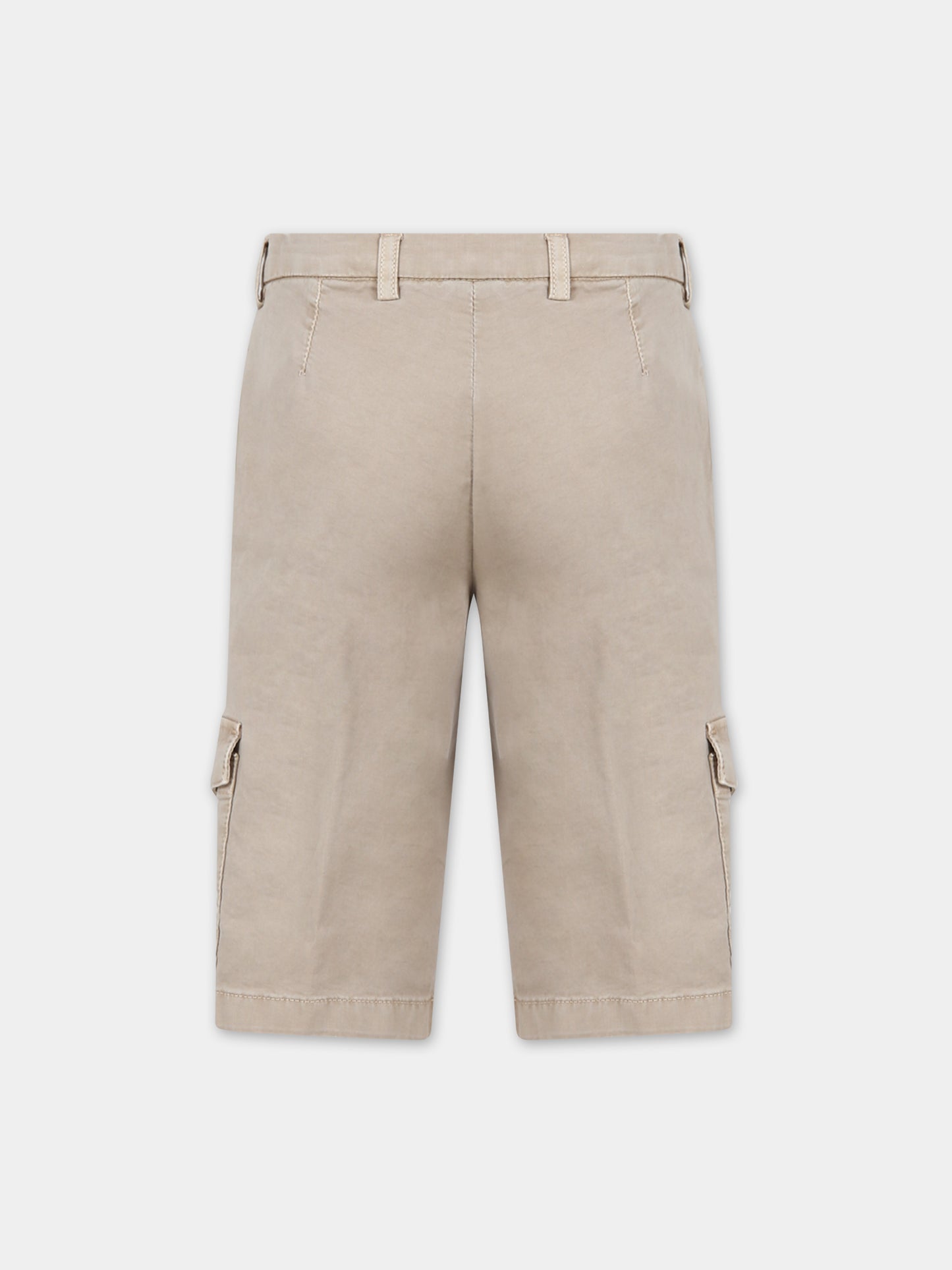 Shorts beige per bambino con logo,Dolce & Gabbana Kids,L43Q21 LY071 M0131