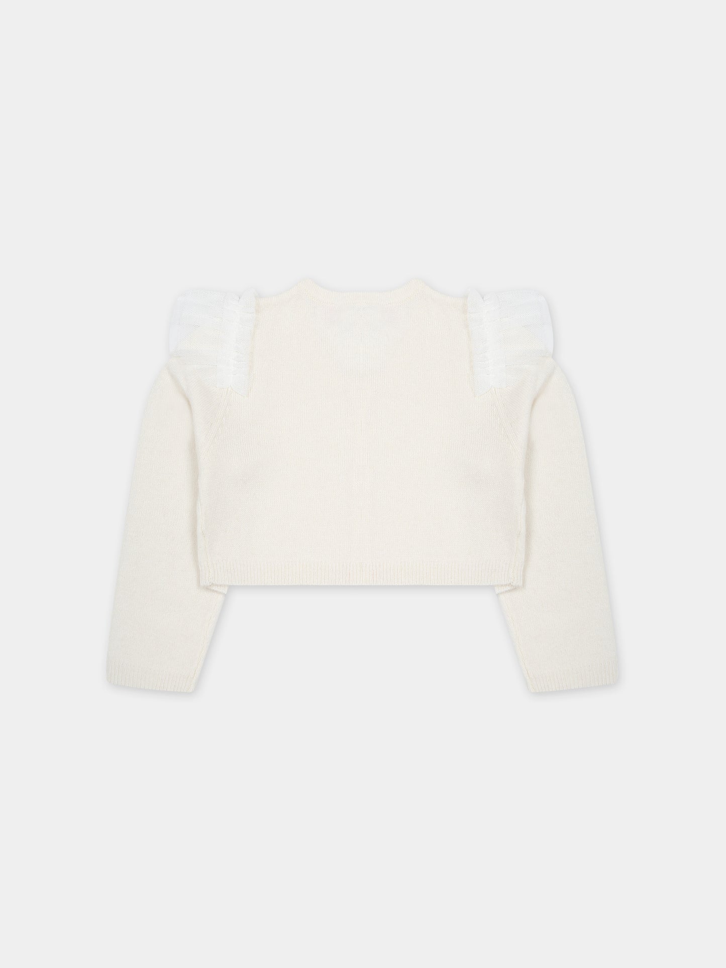 Vestito bianco per neonata con logo,Blumarine Baby,IF3115 10602