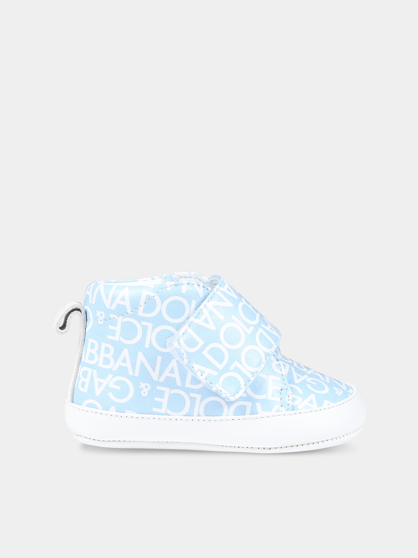 Sneakers celesti per neonato con logo,Dolce & Gabbana Kids,DK0130 AX179 HCXCA