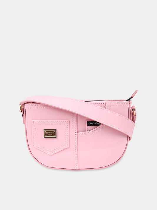 Borsa rosa per bambina con logo,Dolce & Gabbana Kids,EB0242 A1471 80416