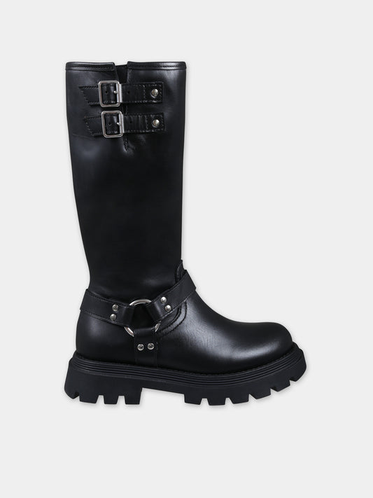 Stivali neri per bambina,Gallucci Kids,J40042AM090999