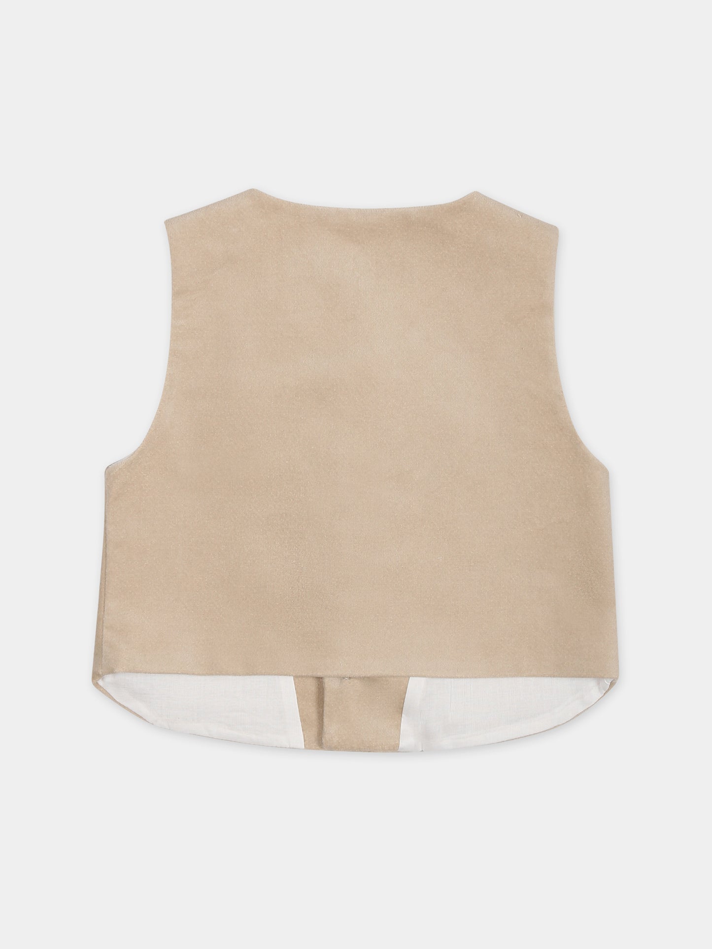 Panciotto beige per neonato,La Stupenderia,CCGL53V65