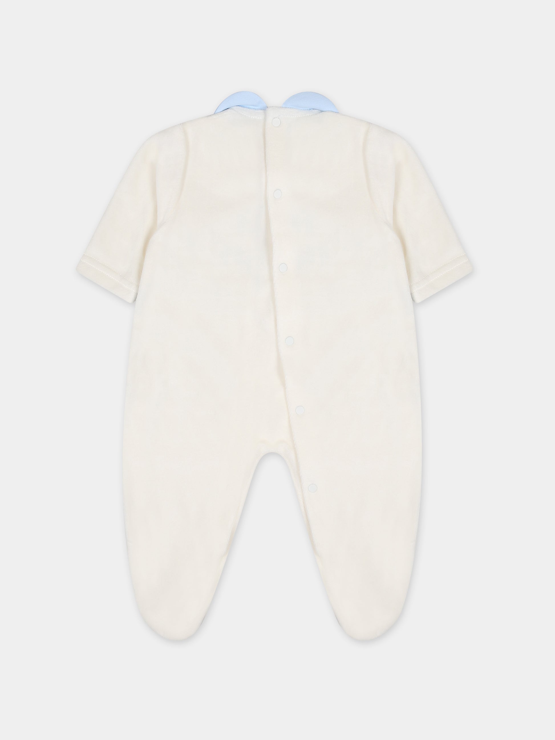 Tutina bianca per neonato con stella,La Stupenderia,TBTT53L02