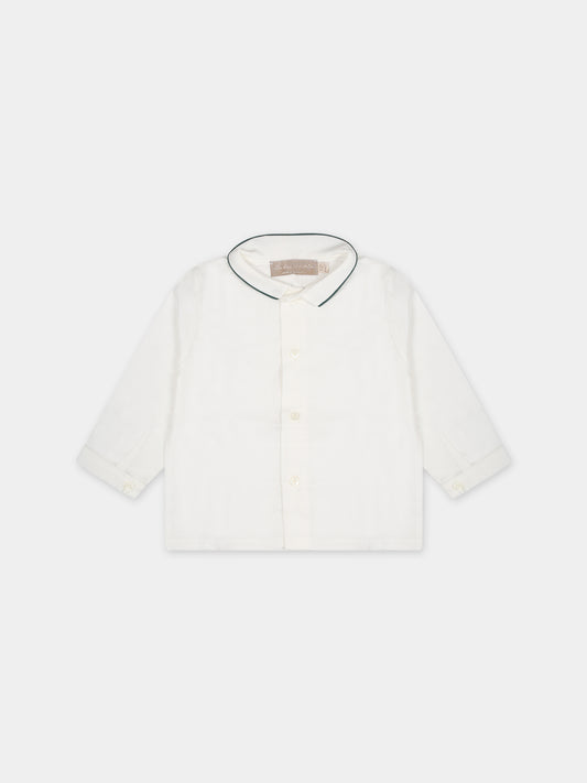 Camicia bianca per neonato,La Stupenderia,CCM63VER