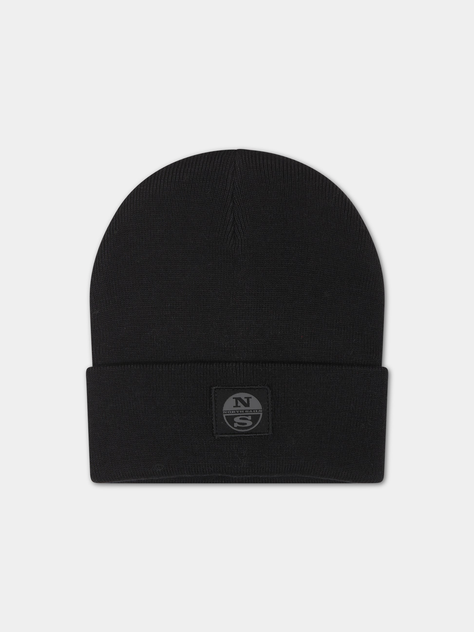Berretto nero per bambino con logo,North Sails,727333 000 0999