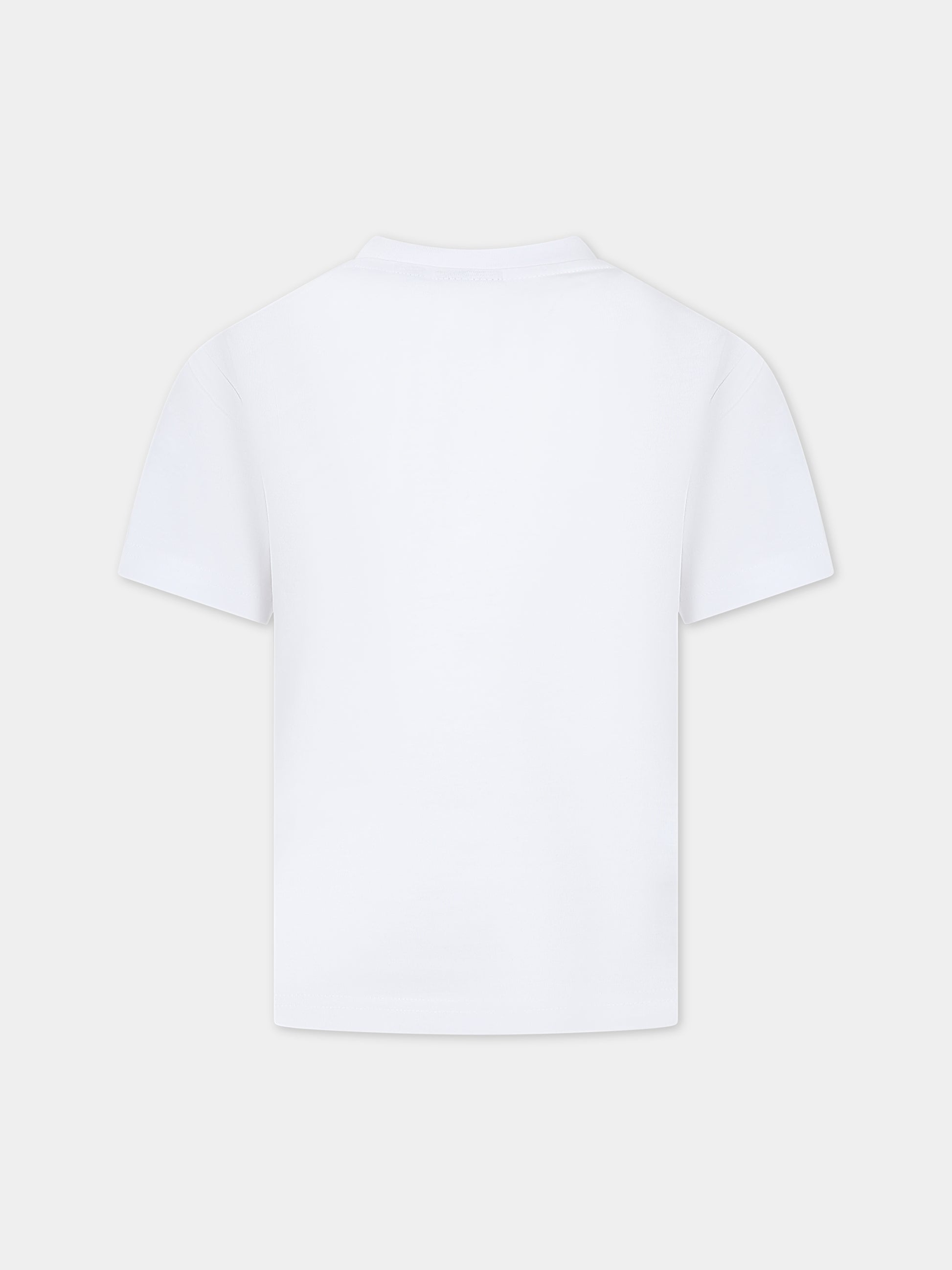 T-shirt bianca per bambino con patch logato,North Sails,795070 000 0101