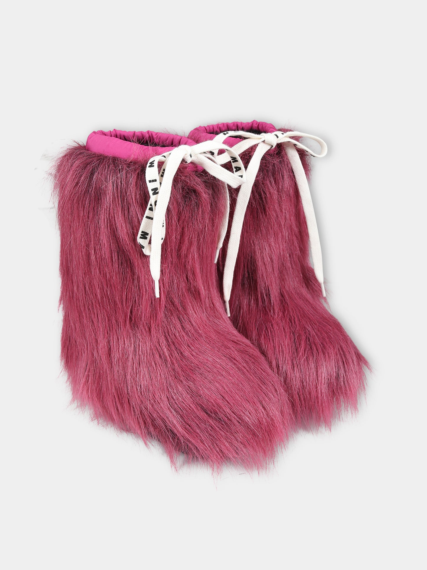 Stivali fucsia per bambina con logo,Marni Kids,75371 2
