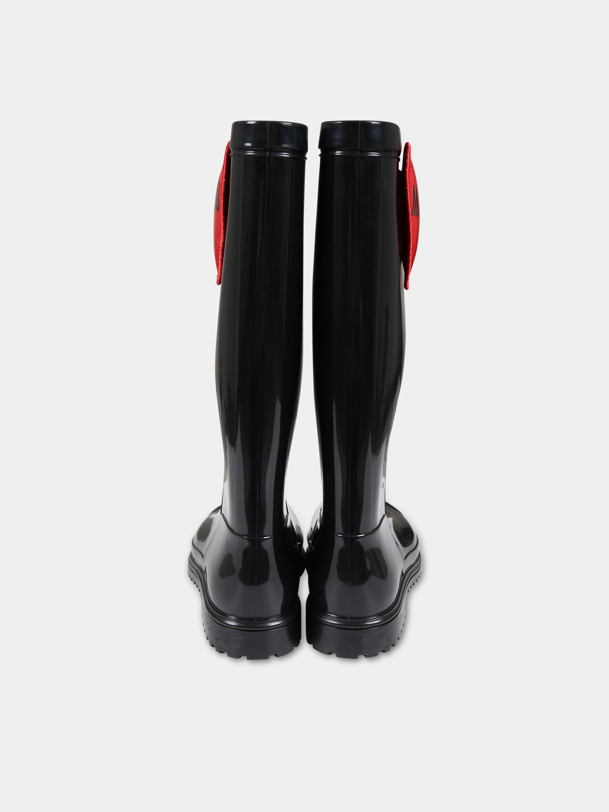 Stivali neri per bambina con cuore,Moschino Kids,76093 1