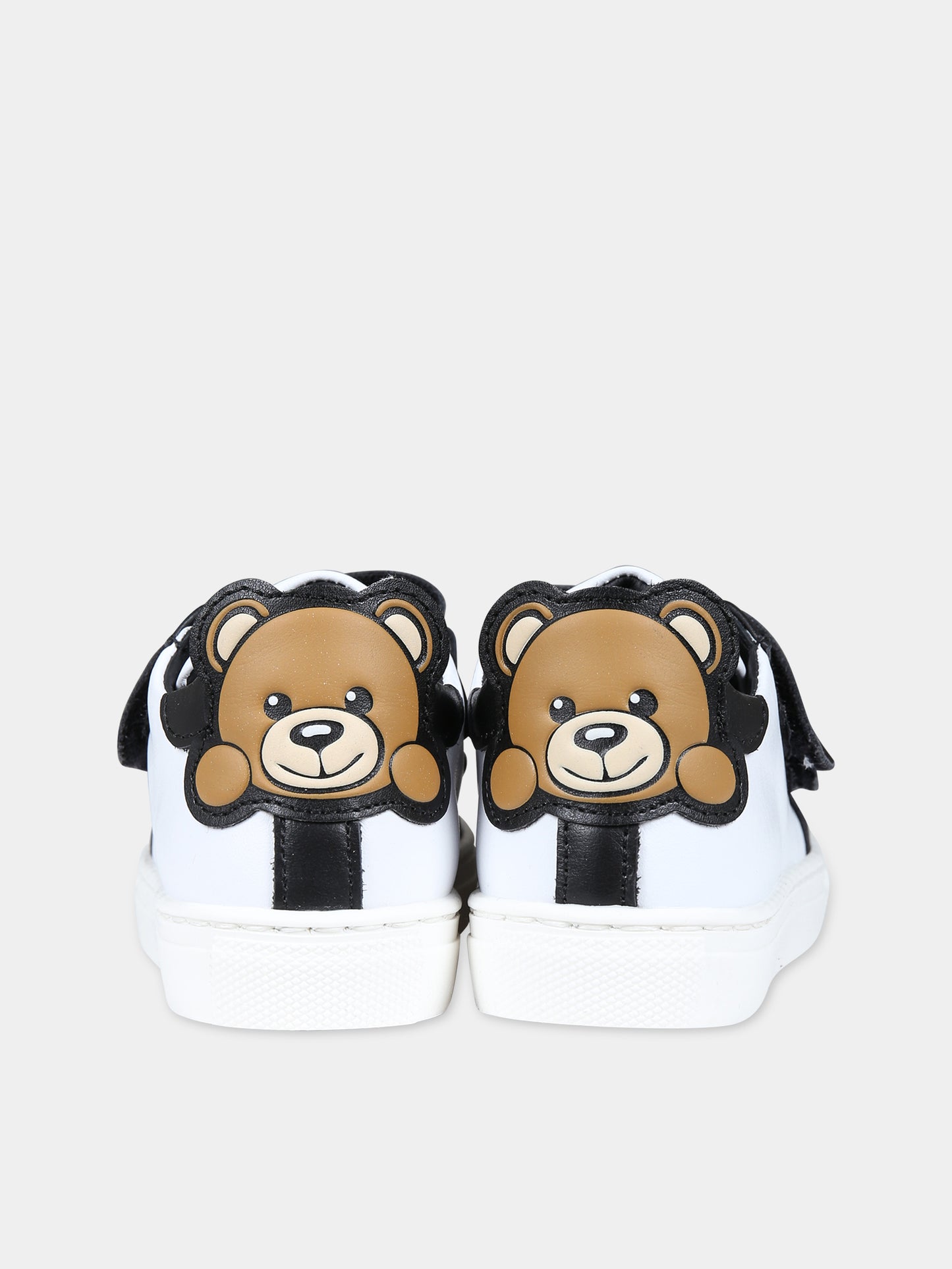 Sneakers nere per neonato con Teddy  Bear e logo,Moschino Kids,75876 2