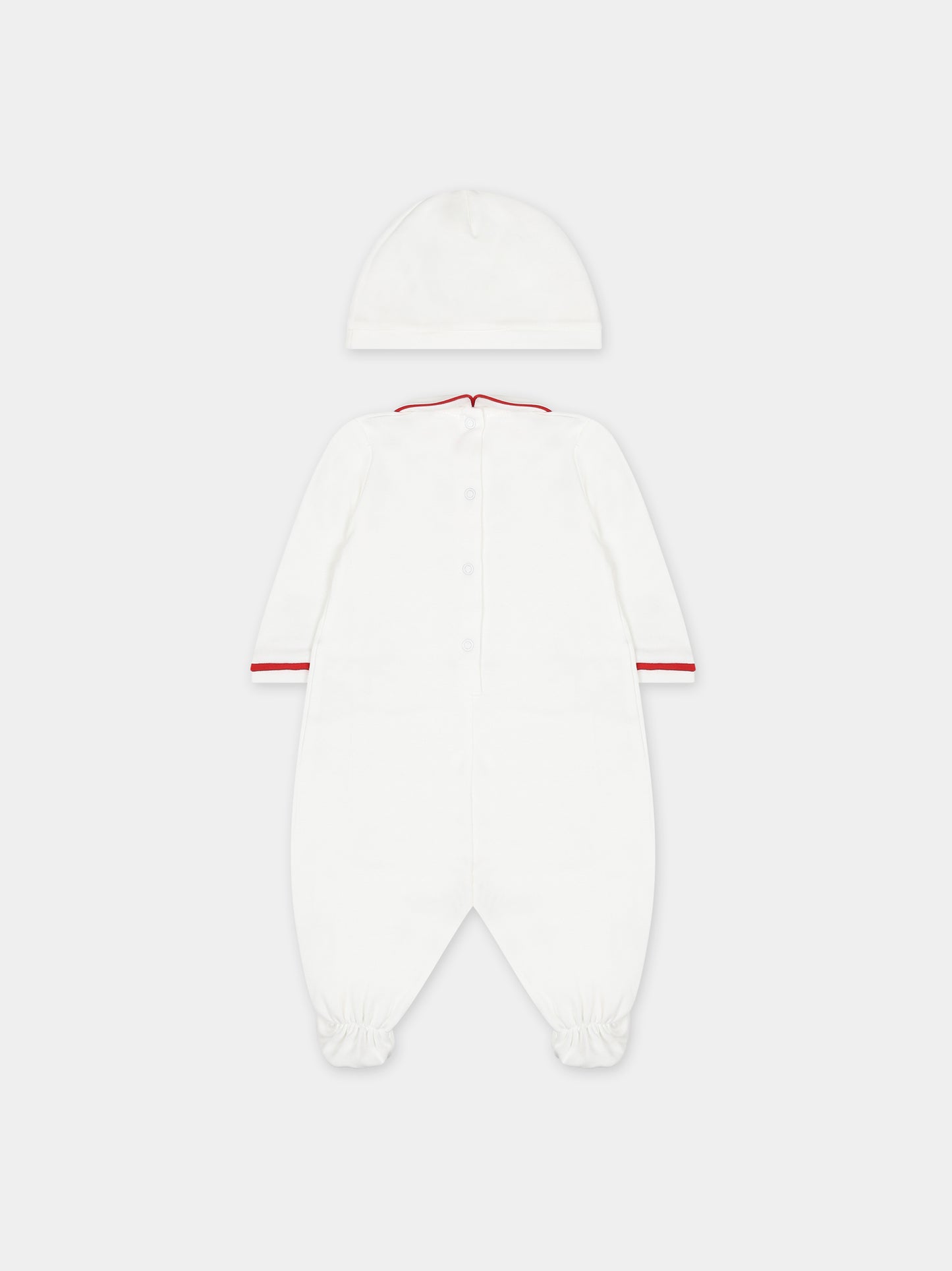 Set bianco per neonati con stampa Snoopy,Monnalisa,22B508 2004 0001